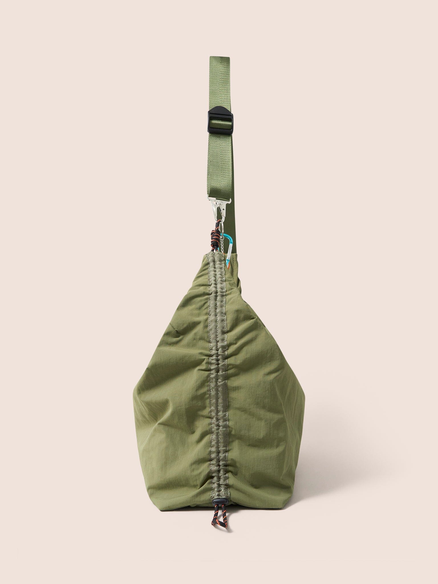 Carabiner Club Recycled Large Crescent Bag in Khaki Bags- Gandys