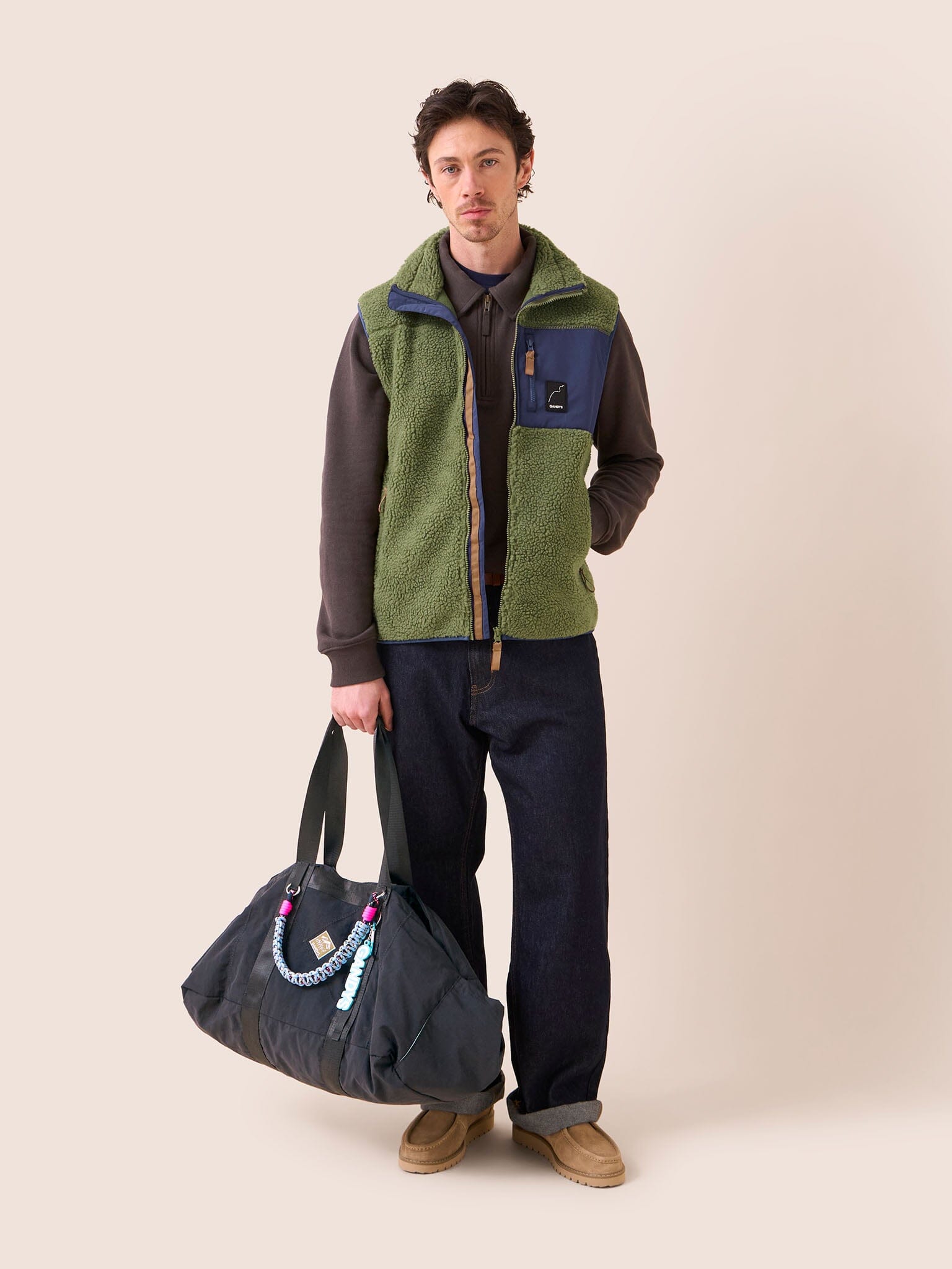 Carabiner Club Recycled Large Cube Weekend Bag in Black Bags- Gandys