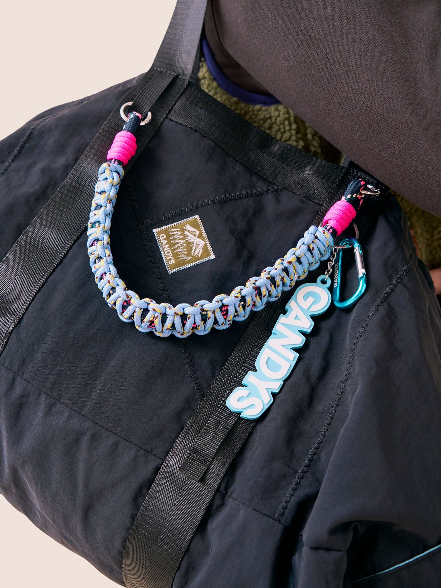 Carabiner Club Recycled Large Cube Weekend Bag in Black Bags- Gandys