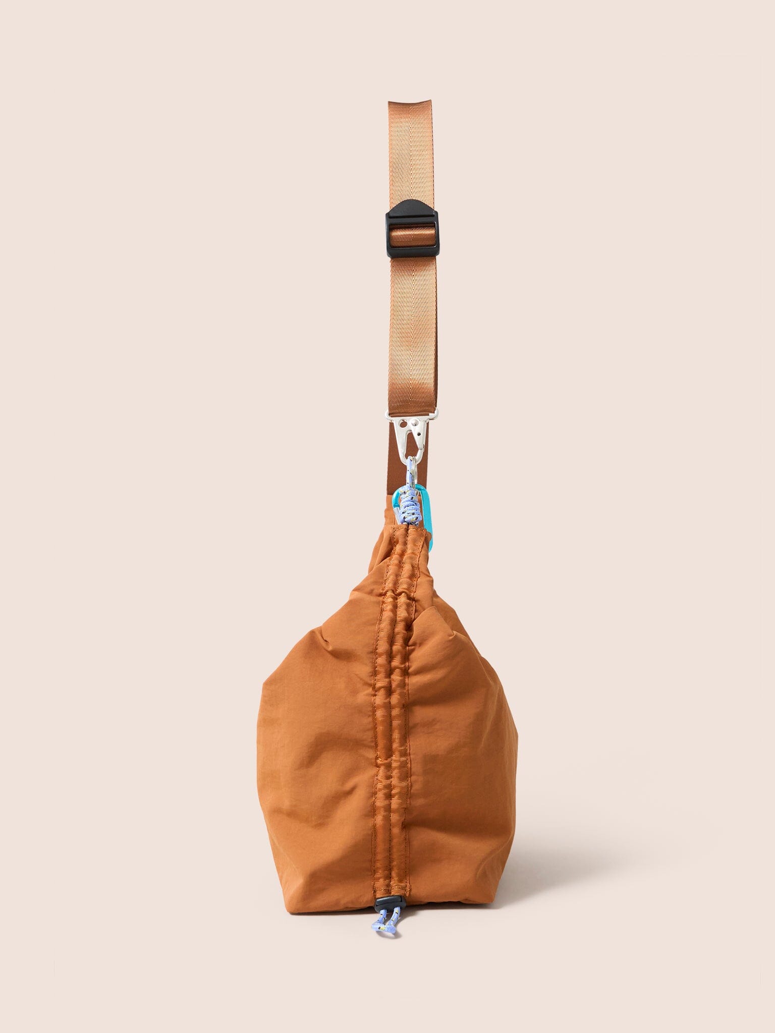 Carabiner Club Recycled Small Crescent Bag in Orange Bags- Gandys