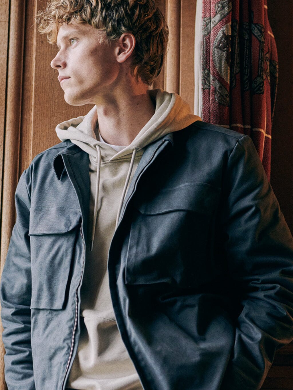 Charcoal Lund Lightweight Jacket Shirts- Gandys