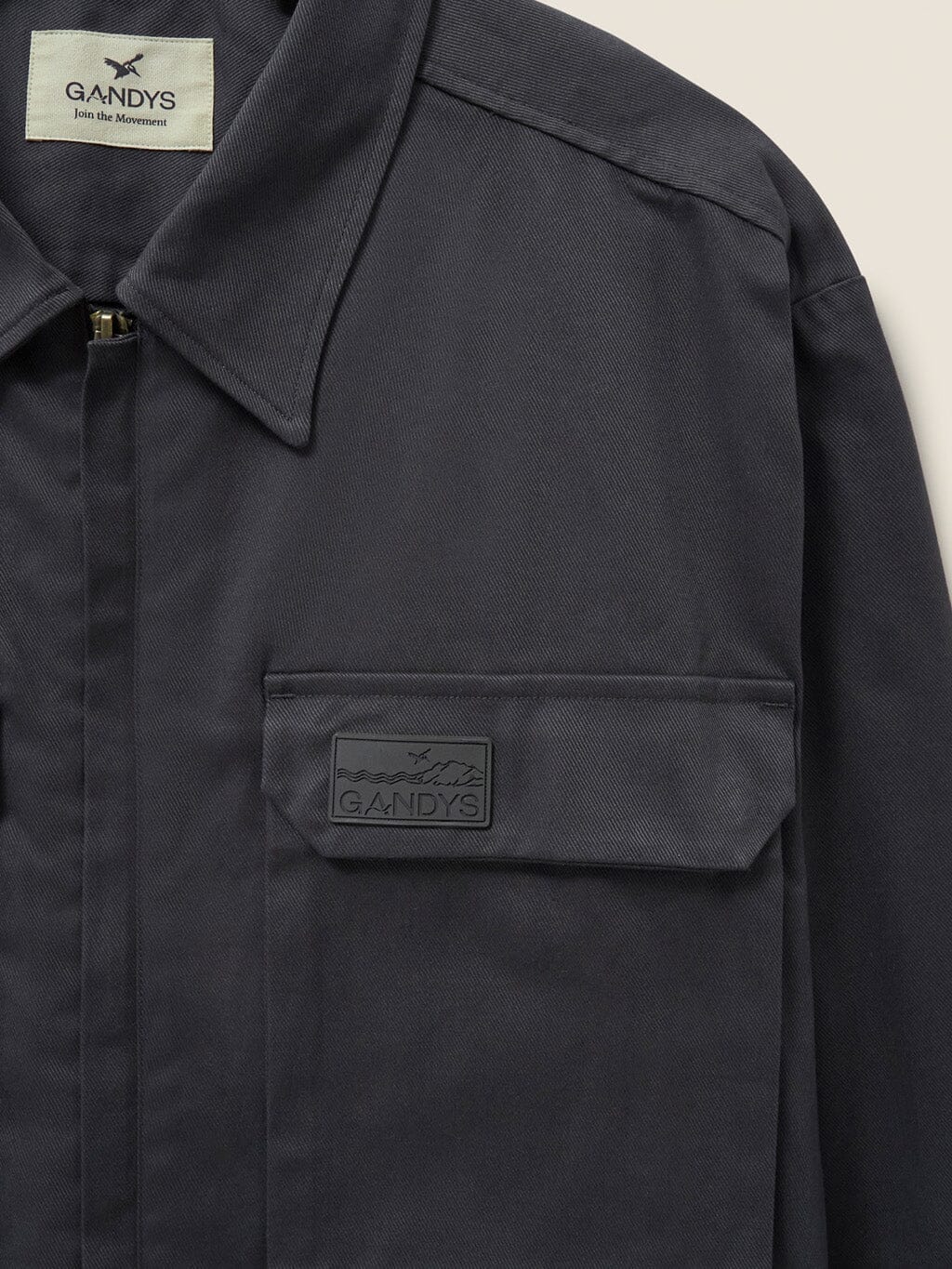 Charcoal Lund Lightweight Jacket Shirts- Gandys