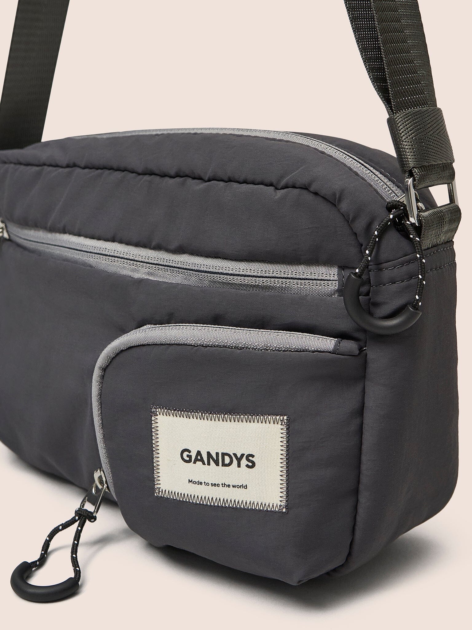 Charcoal Panama Crossbody Shoulder Bag Bags- Gandys