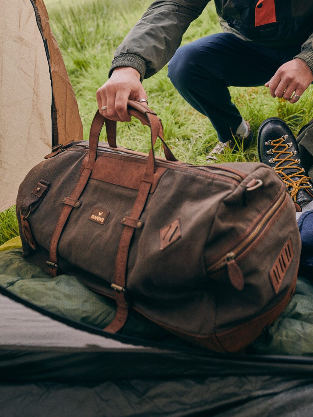 Chestnut Lalitpur Duffle Backpack Bags- Gandys