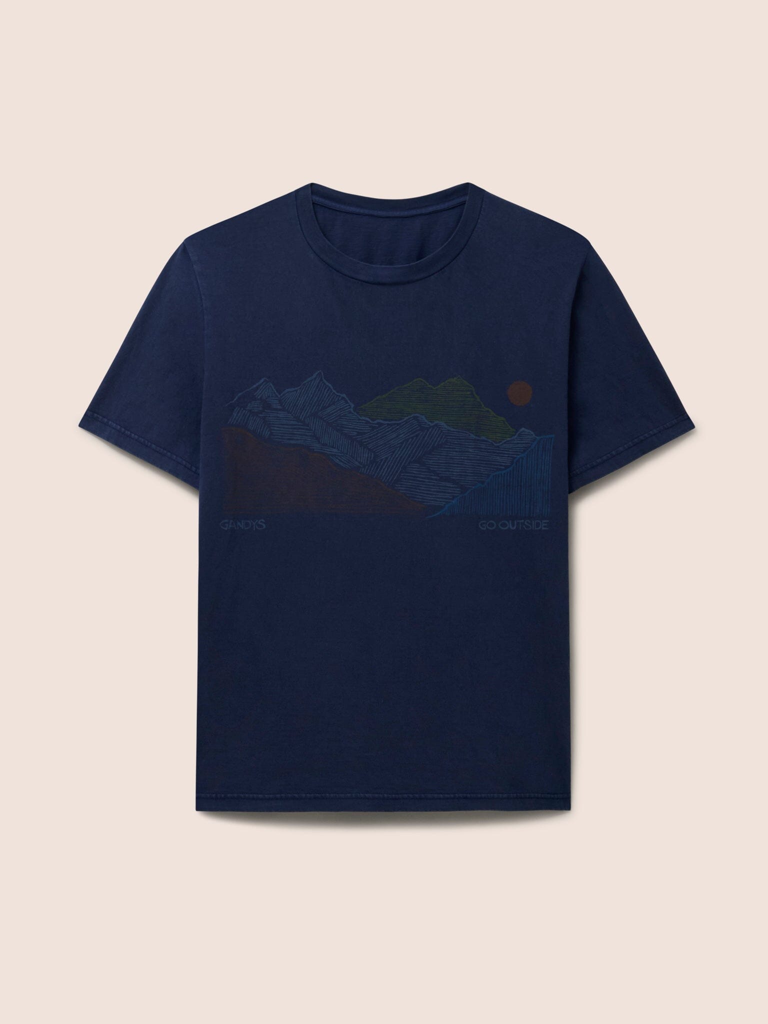Classic Organic Cotton Sunset Print T Shirt