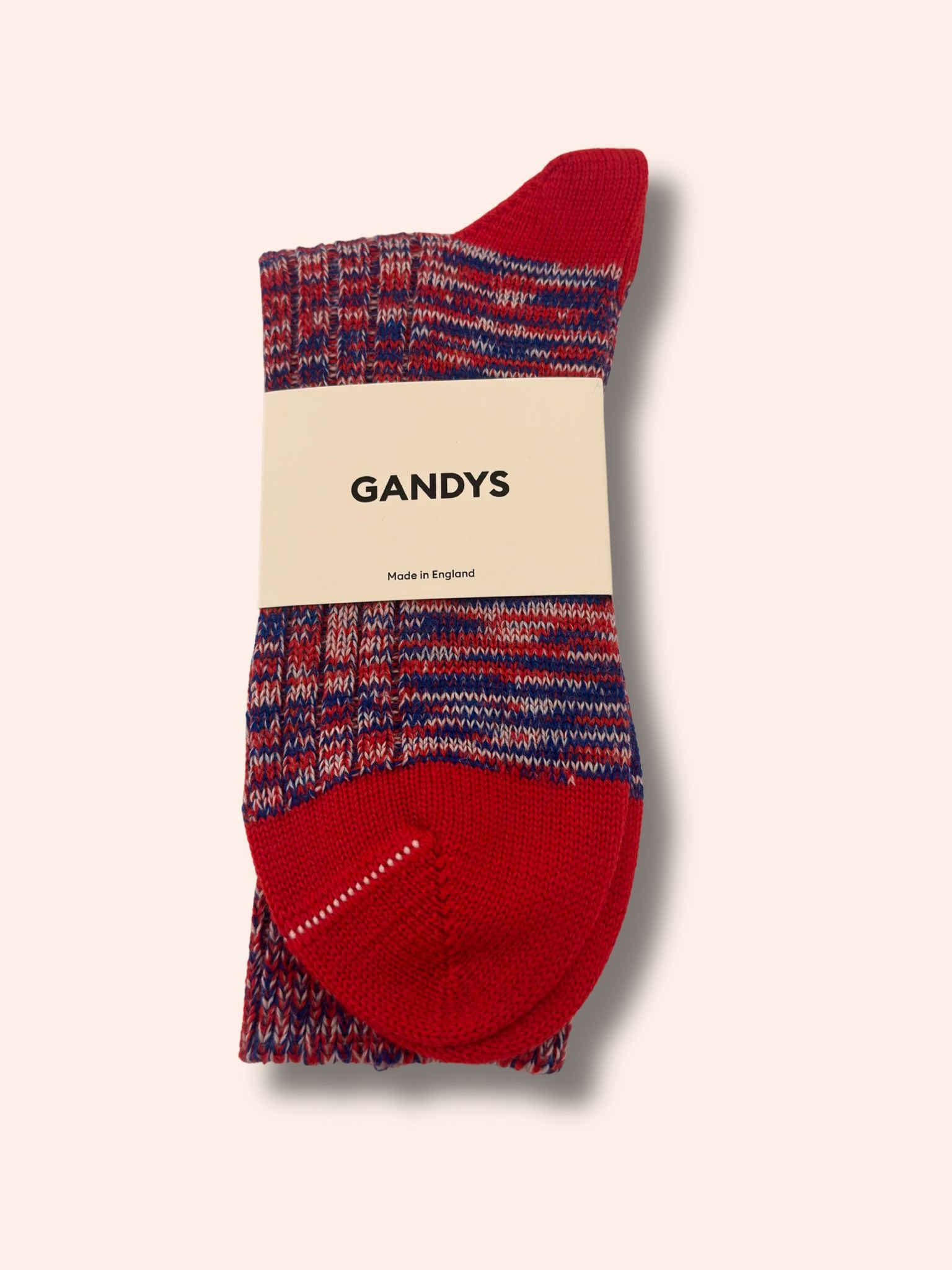 Clayton Made in England Socks in Red and Blue Accessories- Gandys