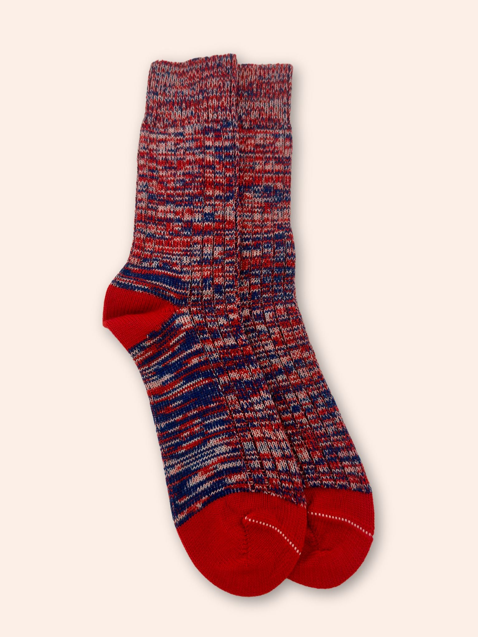 Clayton Made in England Socks in Red and Blue Accessories- Gandys