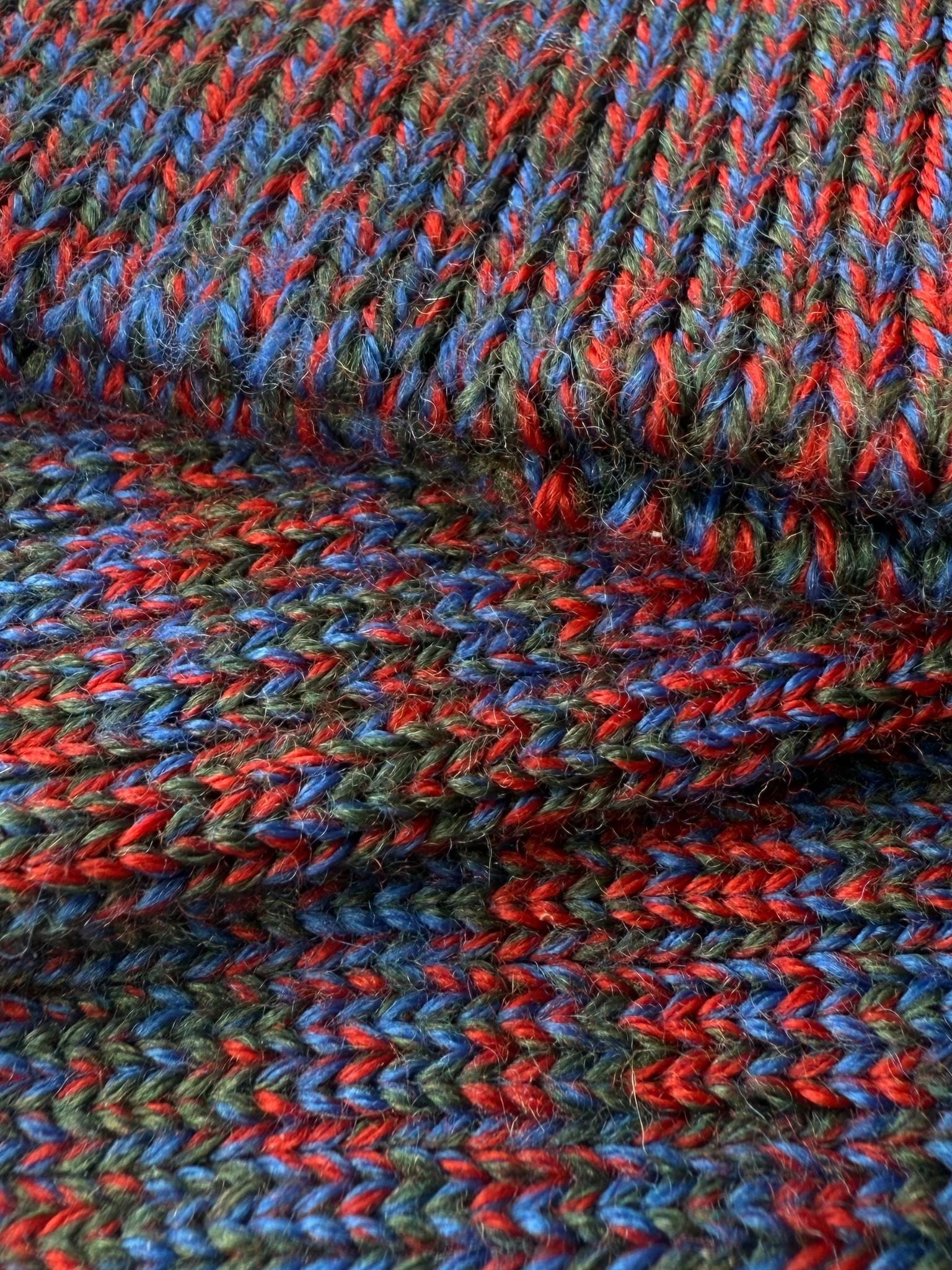 Clayton Made in England Wool Socks in Green/Red Mix Accessories- Gandys