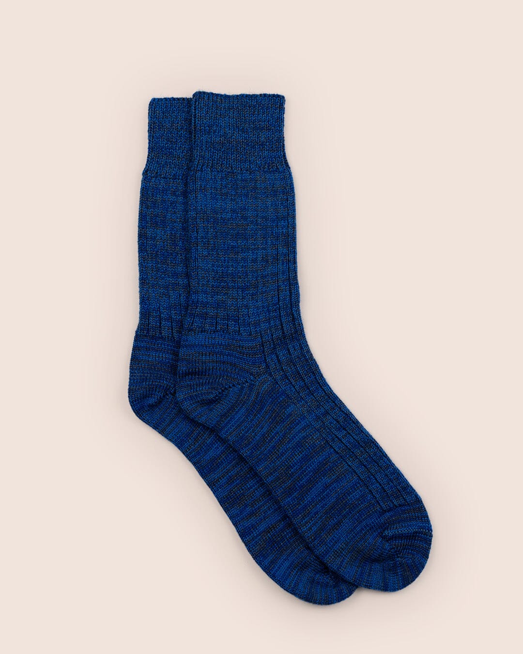 Clayton Made in England Wool Socks in Navy Mix Accessories- Gandys