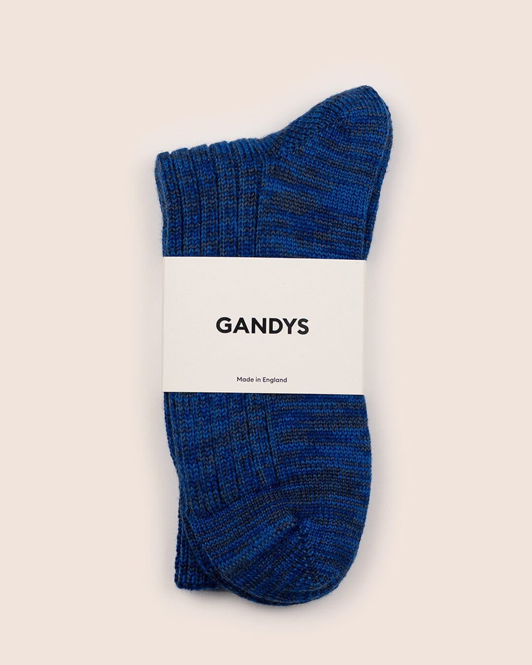 Clayton Made in England Wool Socks in Navy Mix Accessories- Gandys
