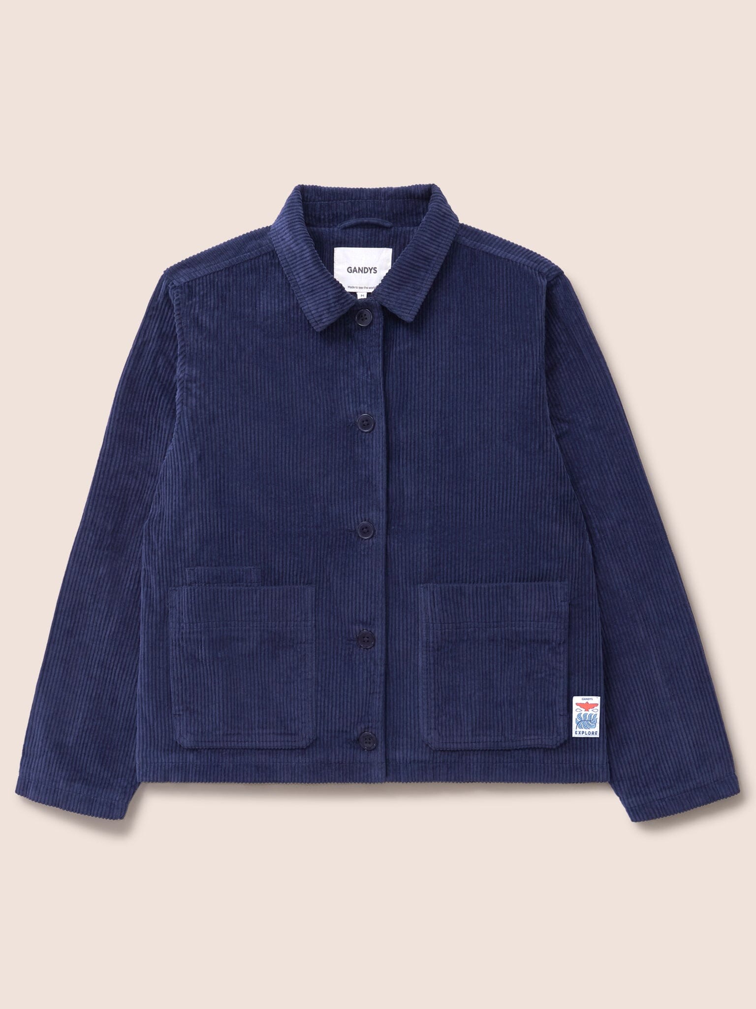 Corduroy Jacket in Navy Outerwear- Gandys