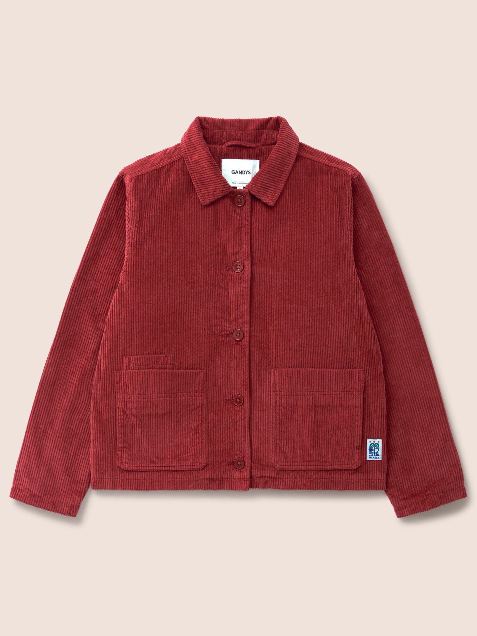 Corduroy Jacket in Red Outerwear- Gandys