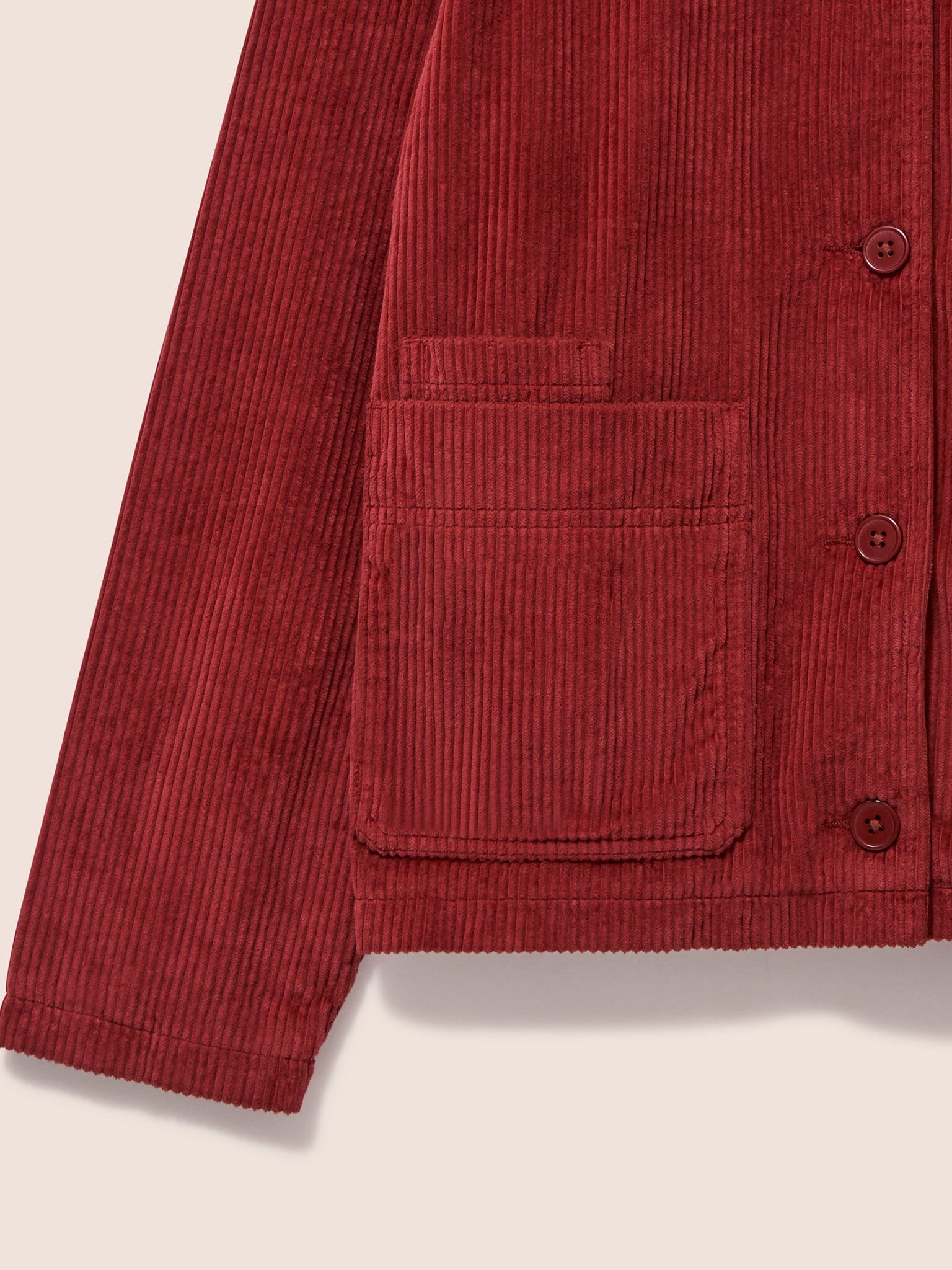 Corduroy Jacket in Red Outerwear- Gandys