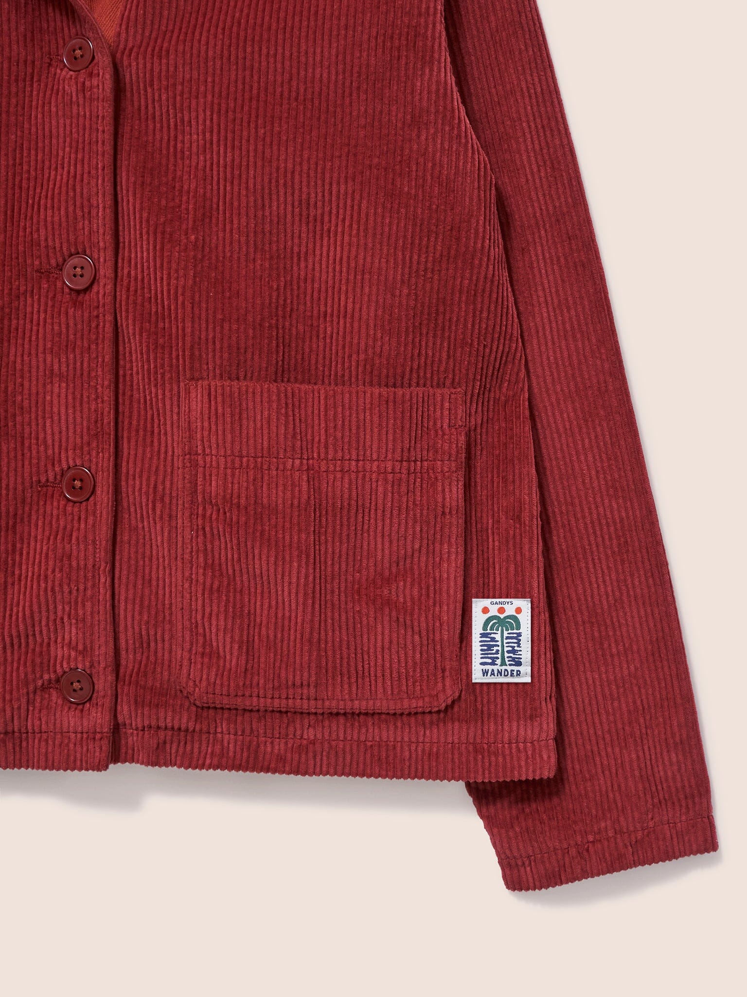 Corduroy Jacket in Red Outerwear- Gandys