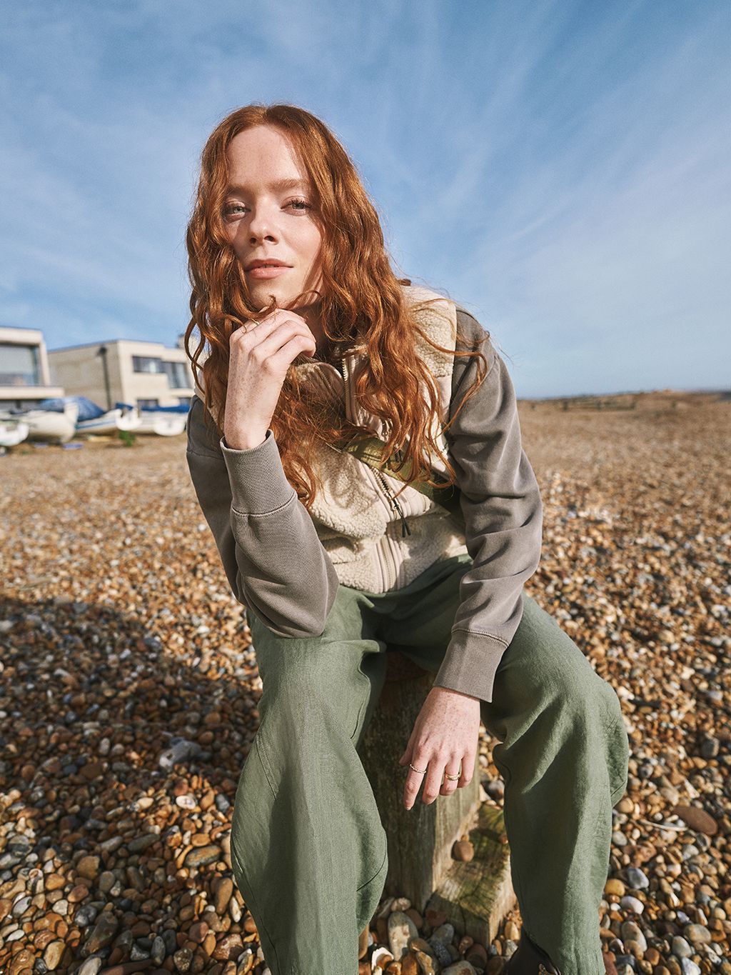 Cream Toronto Fleece Gilet Layering- Gandys