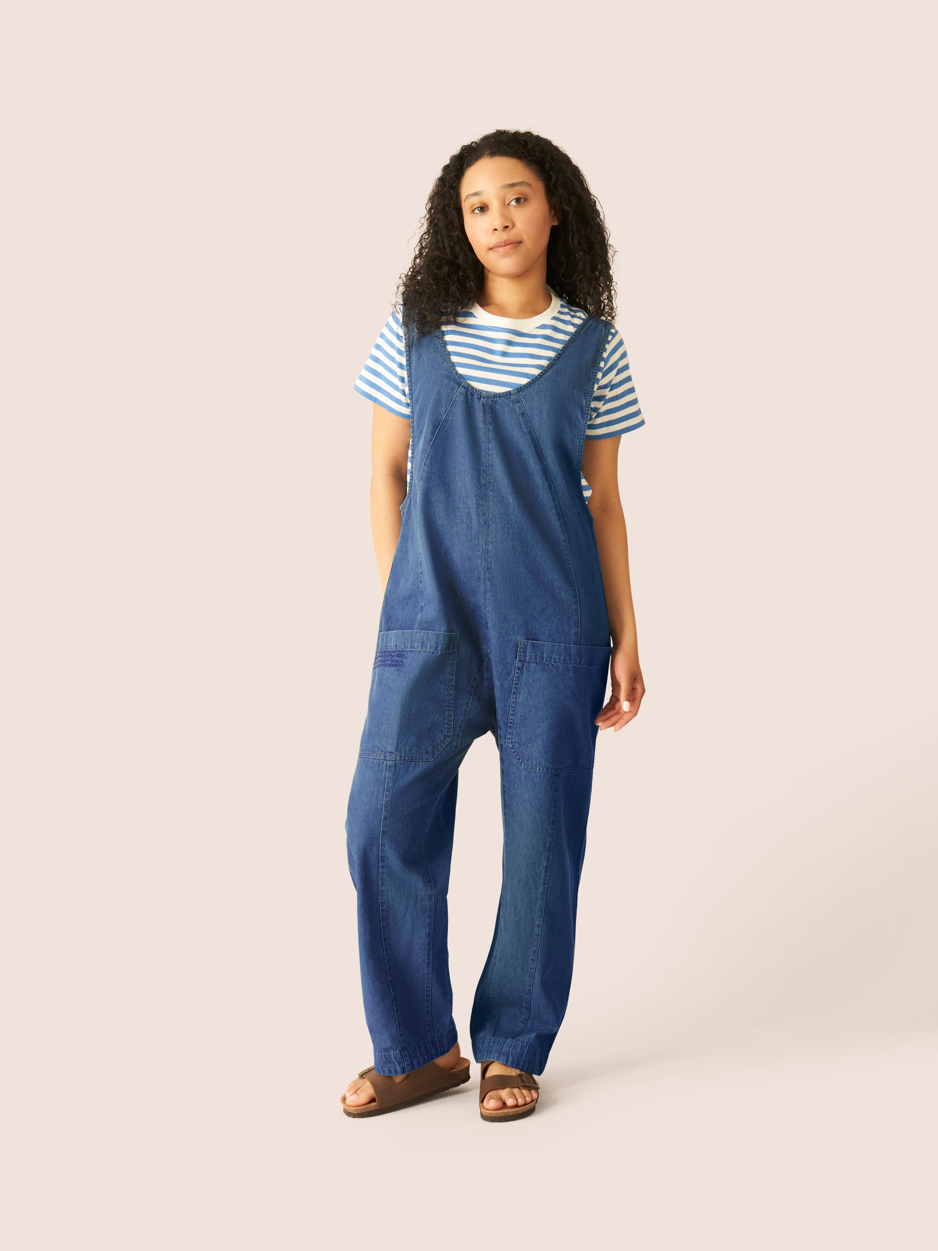 Denim Steephill Dungaree Bottoms- Gandys