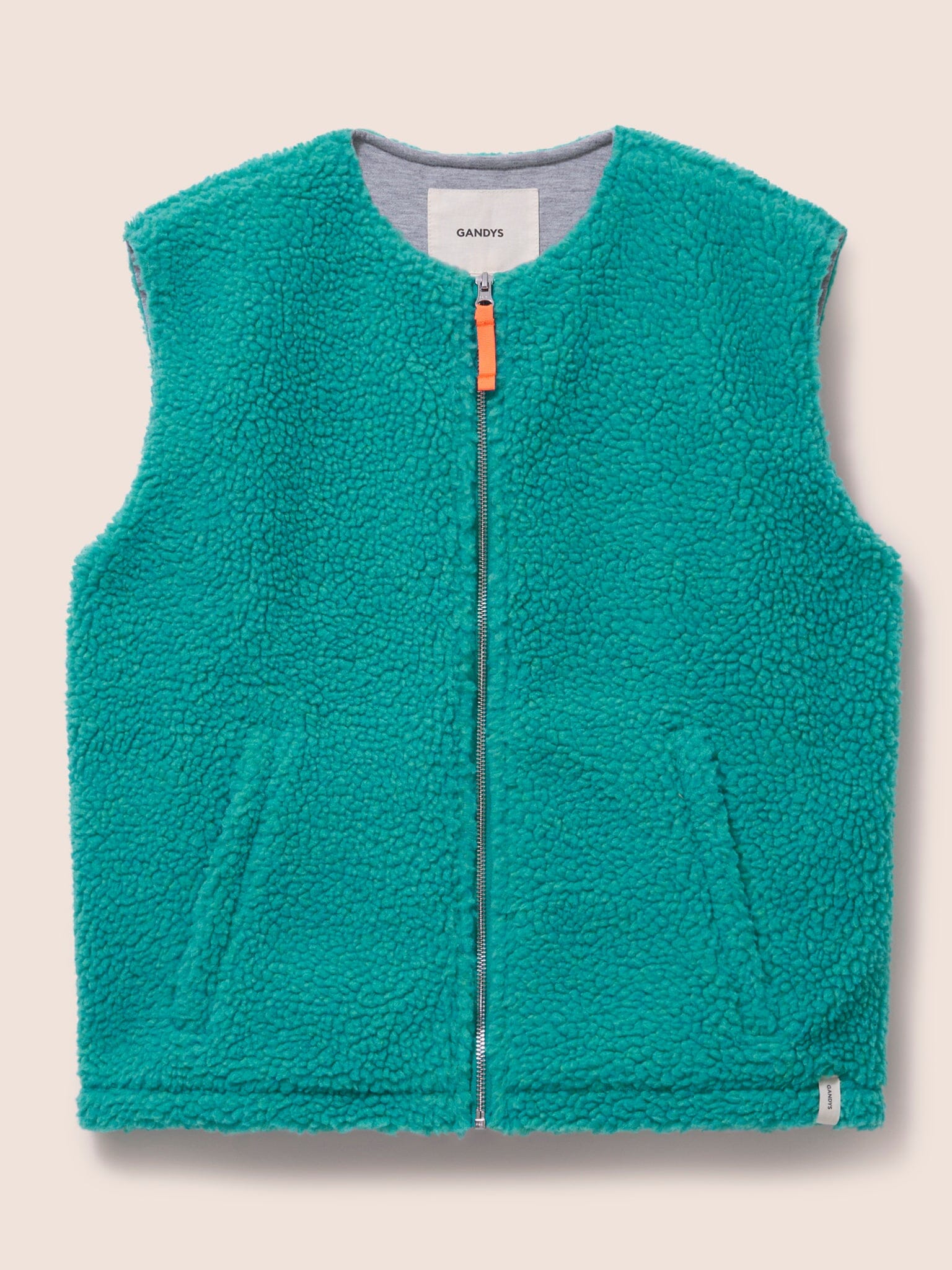 Fleece Gilet in Green Layering- Gandys