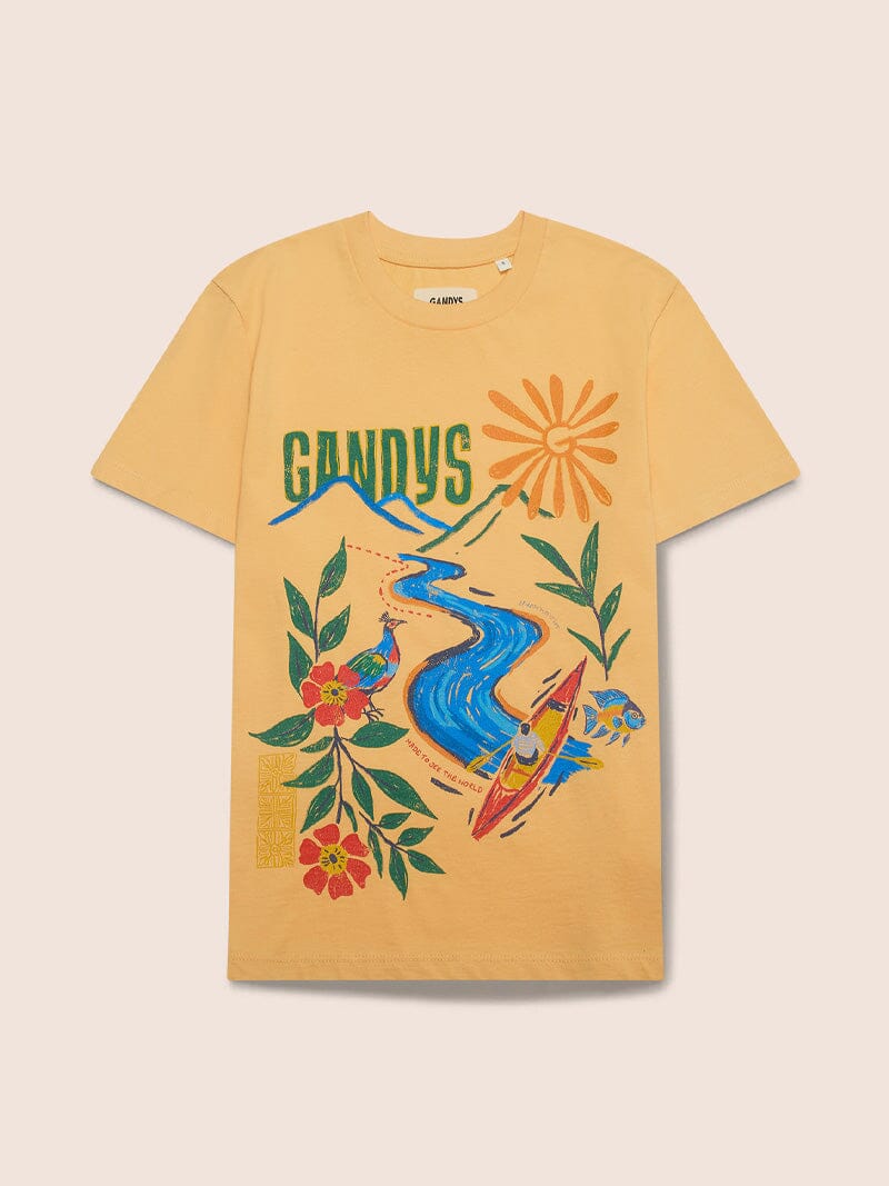 Gandys Graphic T-Shirt in Yellow T-Shirts- Gandys