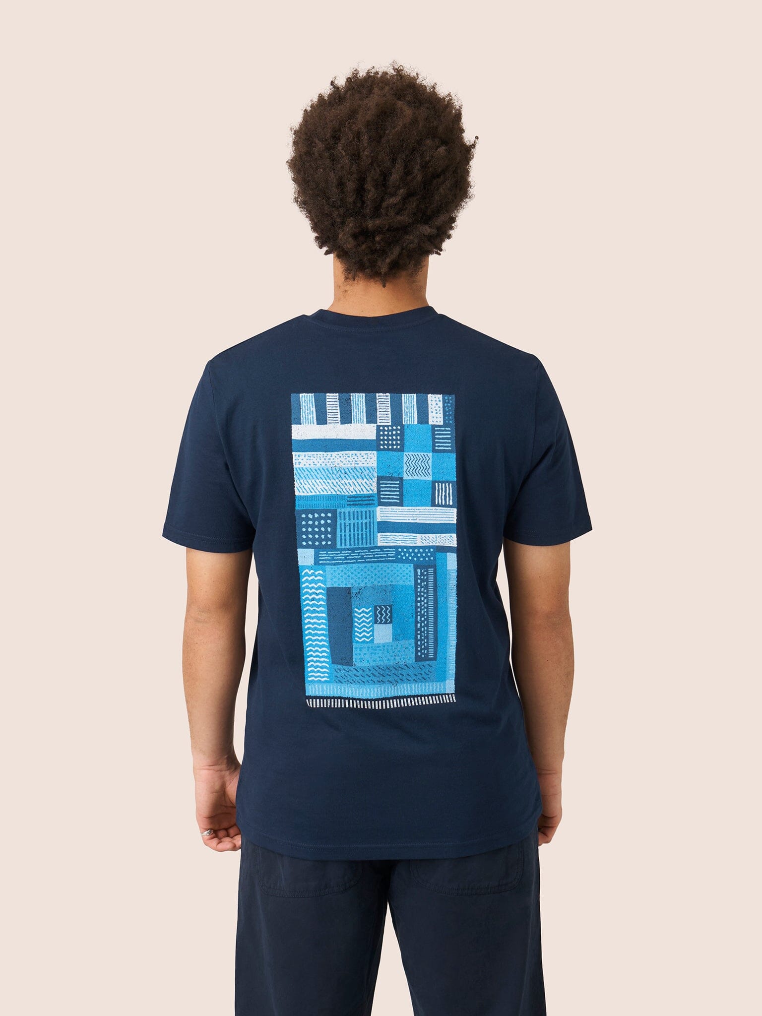 Glencoe Organic Cotton Patchwork Print T-shirt T-Shirts- Gandys