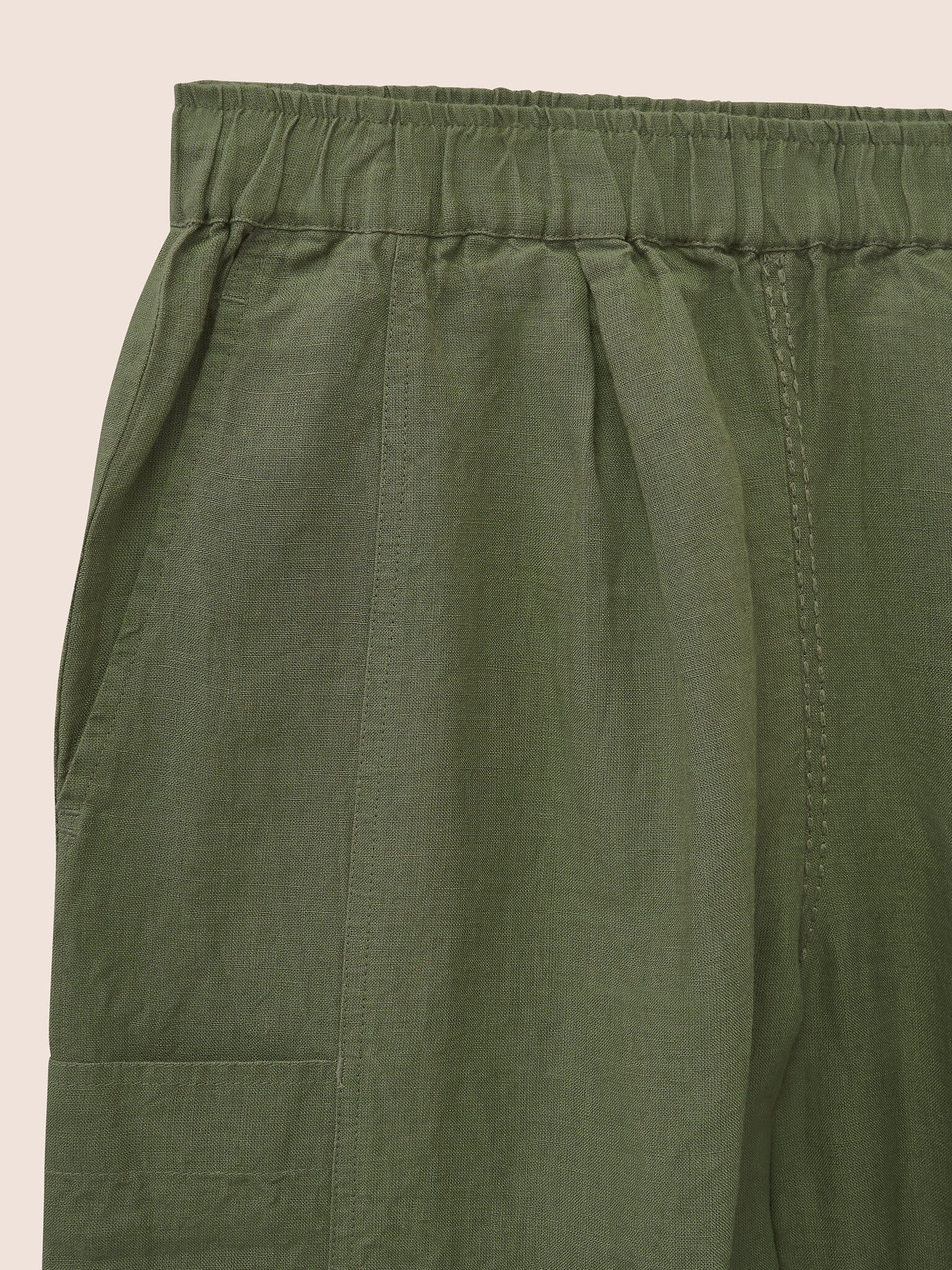 Green Bembridge Barrel Leg Trouser Bottoms- Gandys