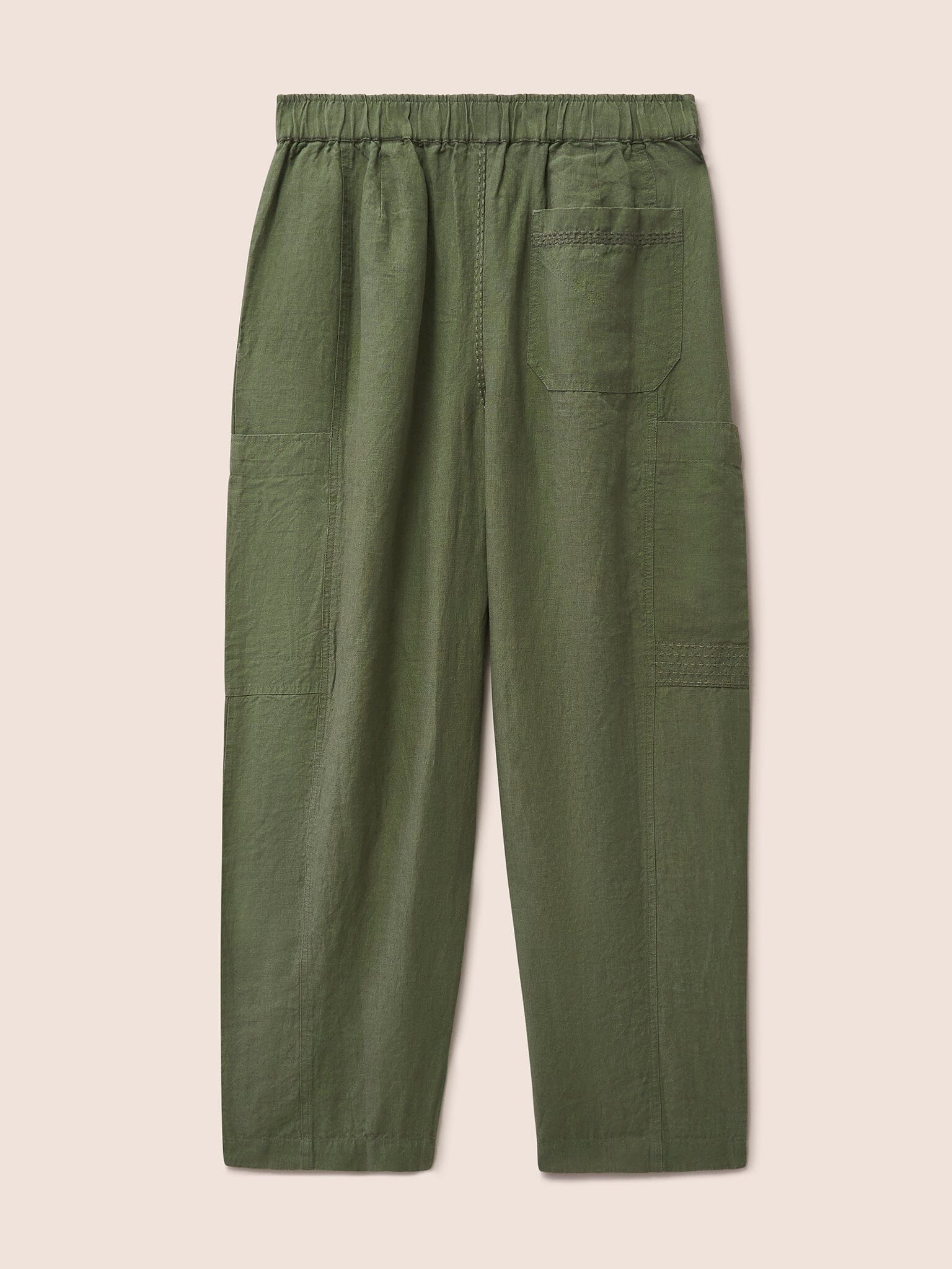 Green Bembridge Barrel Leg Trouser Bottoms- Gandys