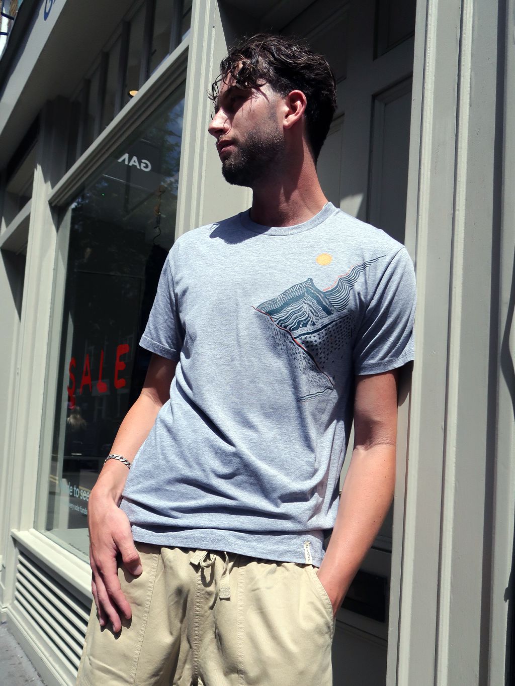 Grey Everest T-Shirt T-Shirts- Gandys