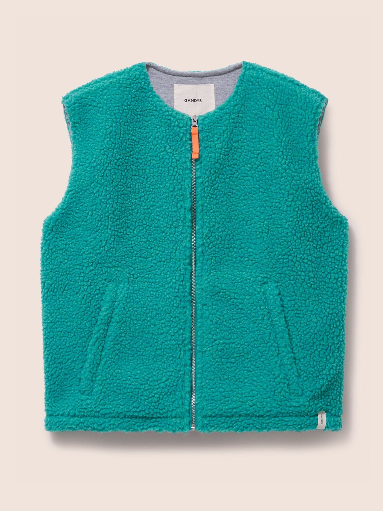 Harlem Fleece Gilet in Teal Layering- Gandys