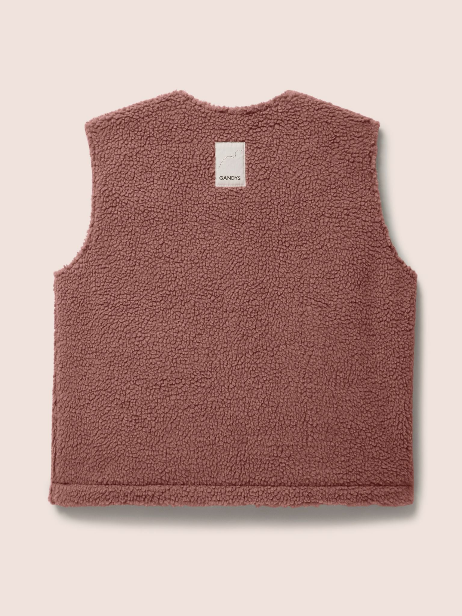 Harlem Recycled Fleece Gilet in Pink Layering- Gandys