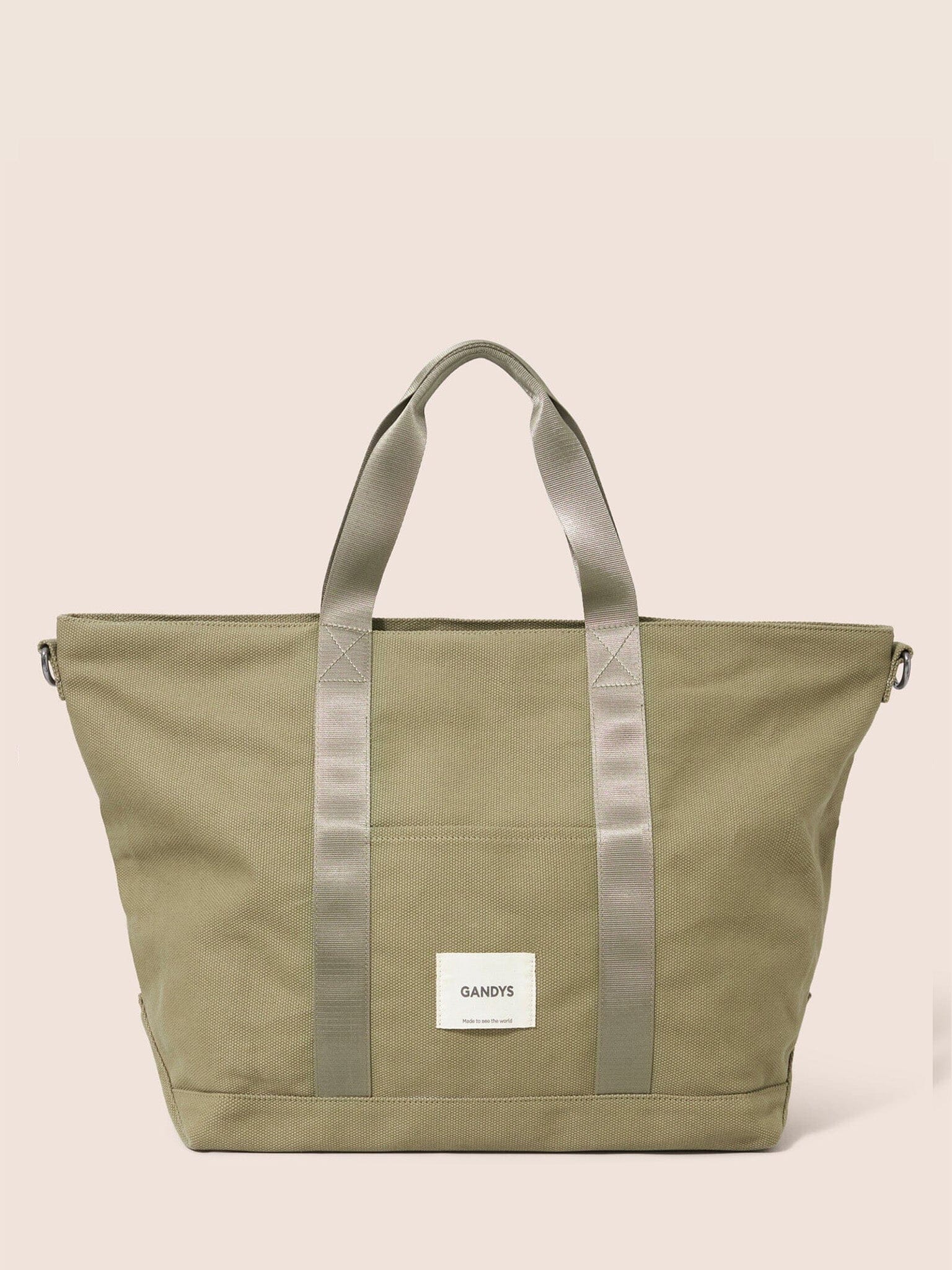 Havana Cotton Canvas Weekend Bag in Khaki Bags- Gandys