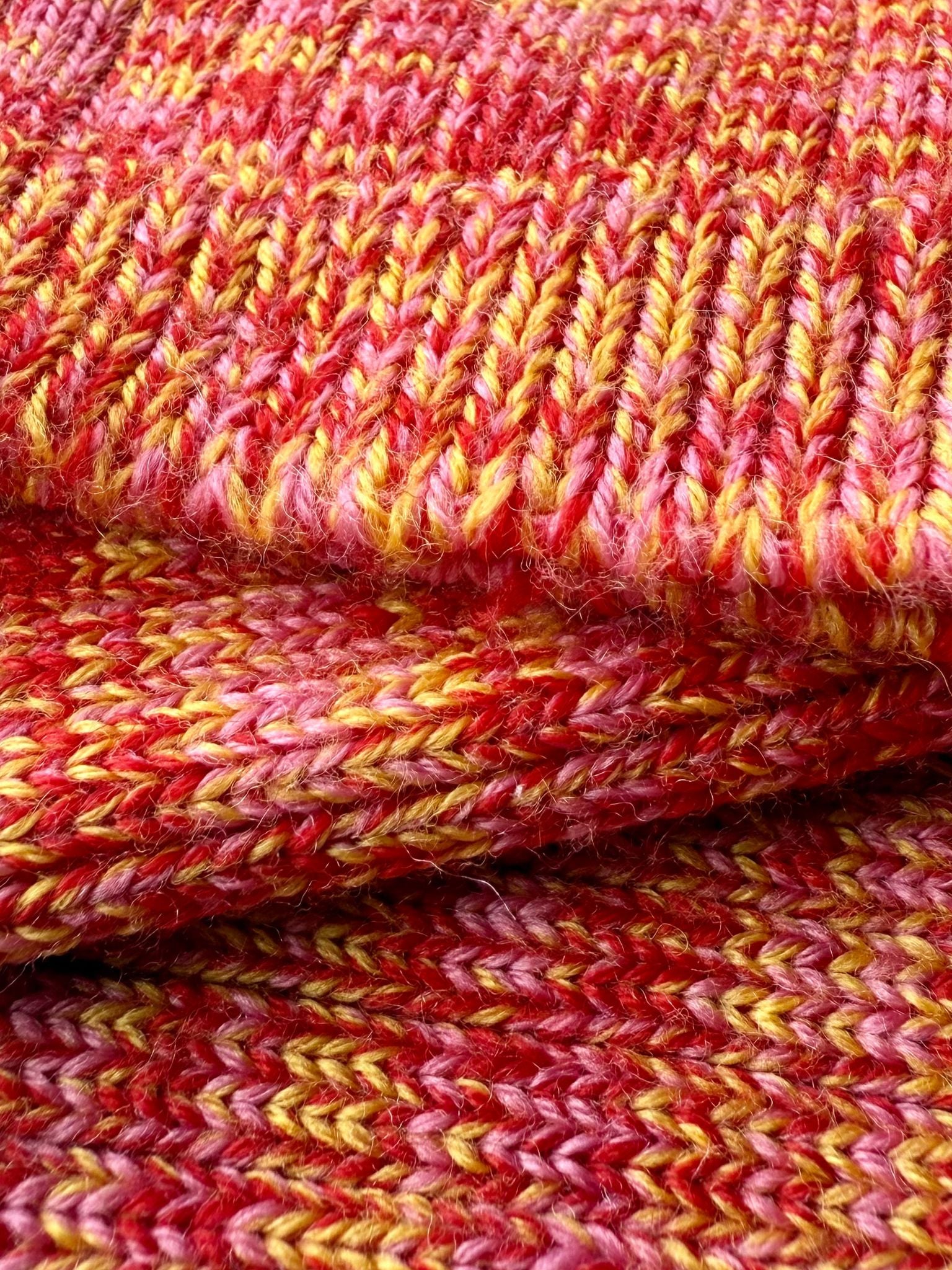 Hebden Made in England Wool Socks in Pink/Red Mix Accessories- Gandys