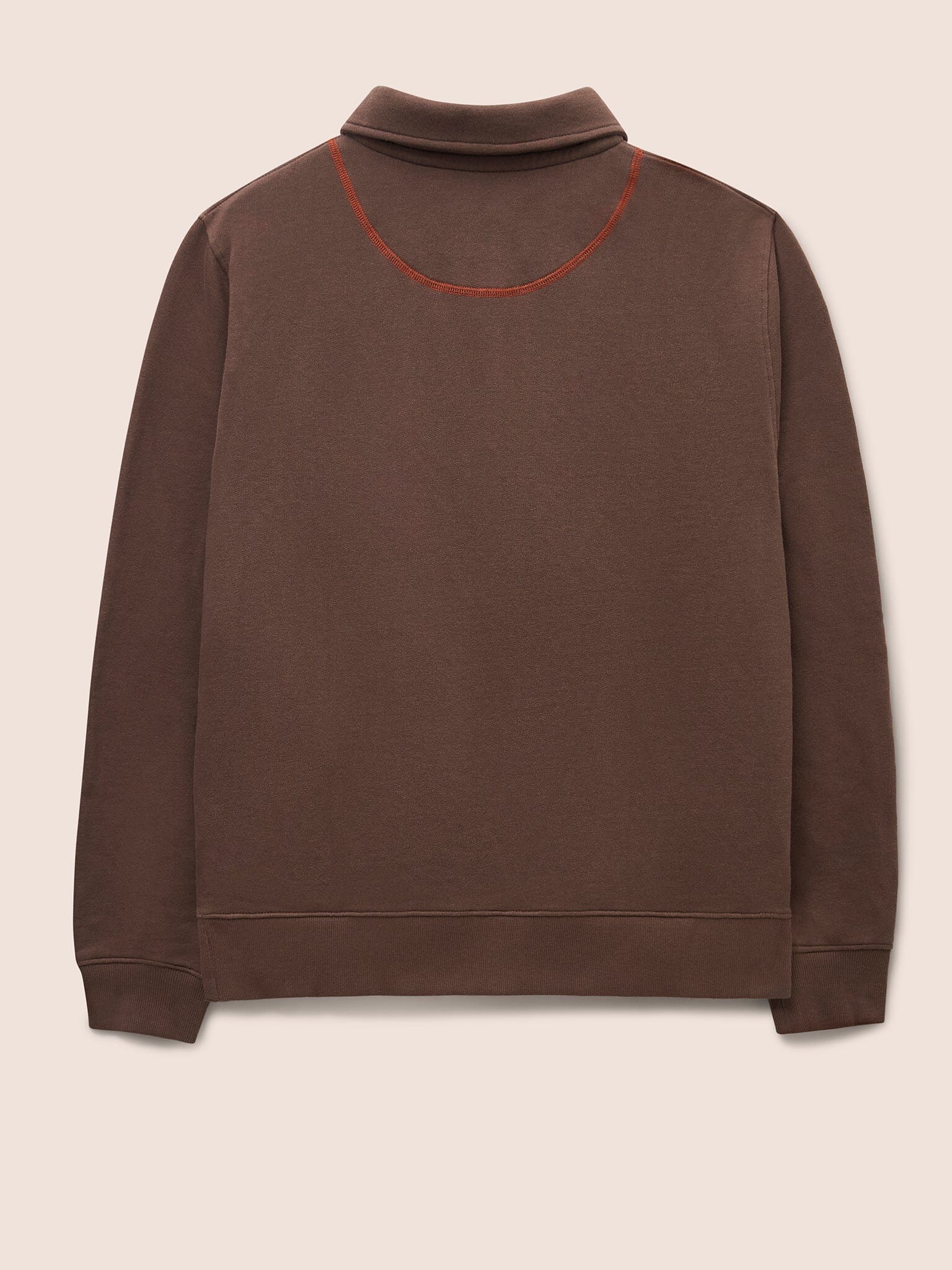Java Cotton 1/4 Zip Sweater in Brown Layering- Gandys