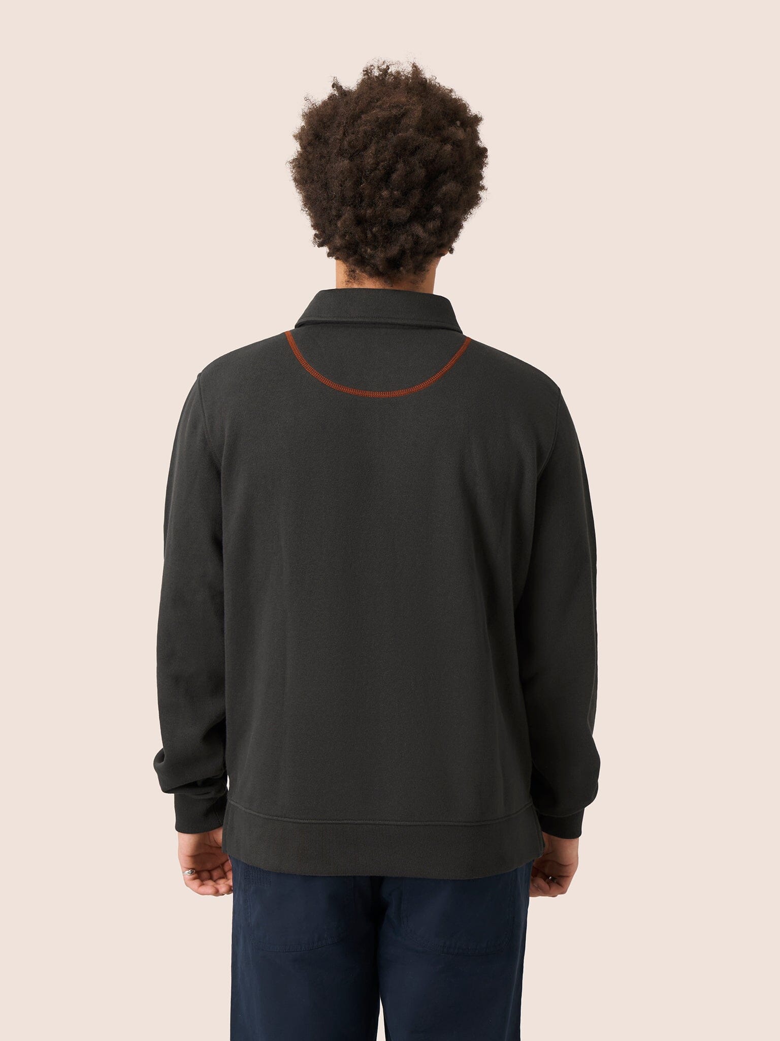 Java Cotton 1/4 Zip Sweater in Charcoal Layering- Gandys