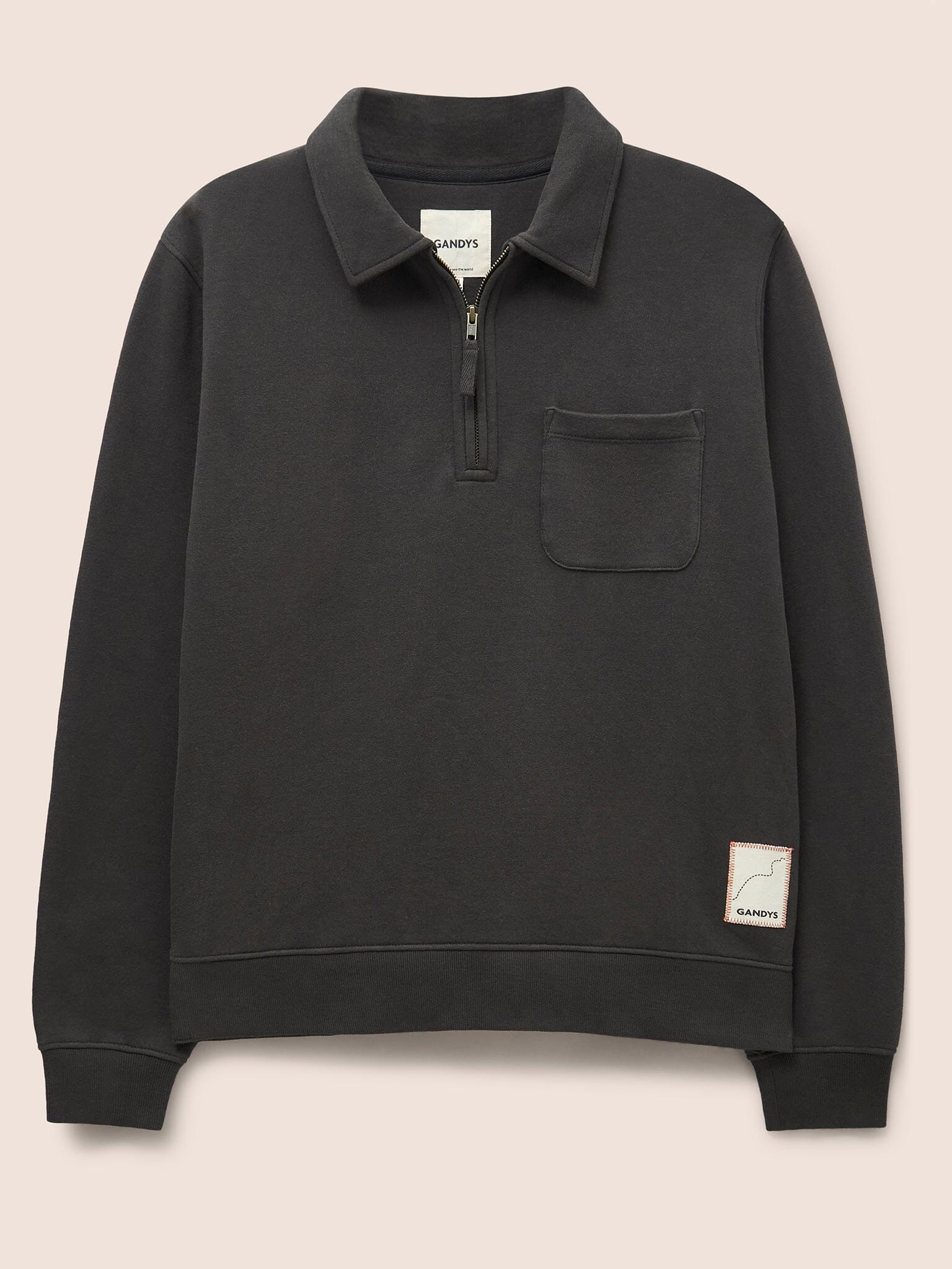 Java Cotton 1/4 Zip Sweater in Charcoal Layering- Gandys