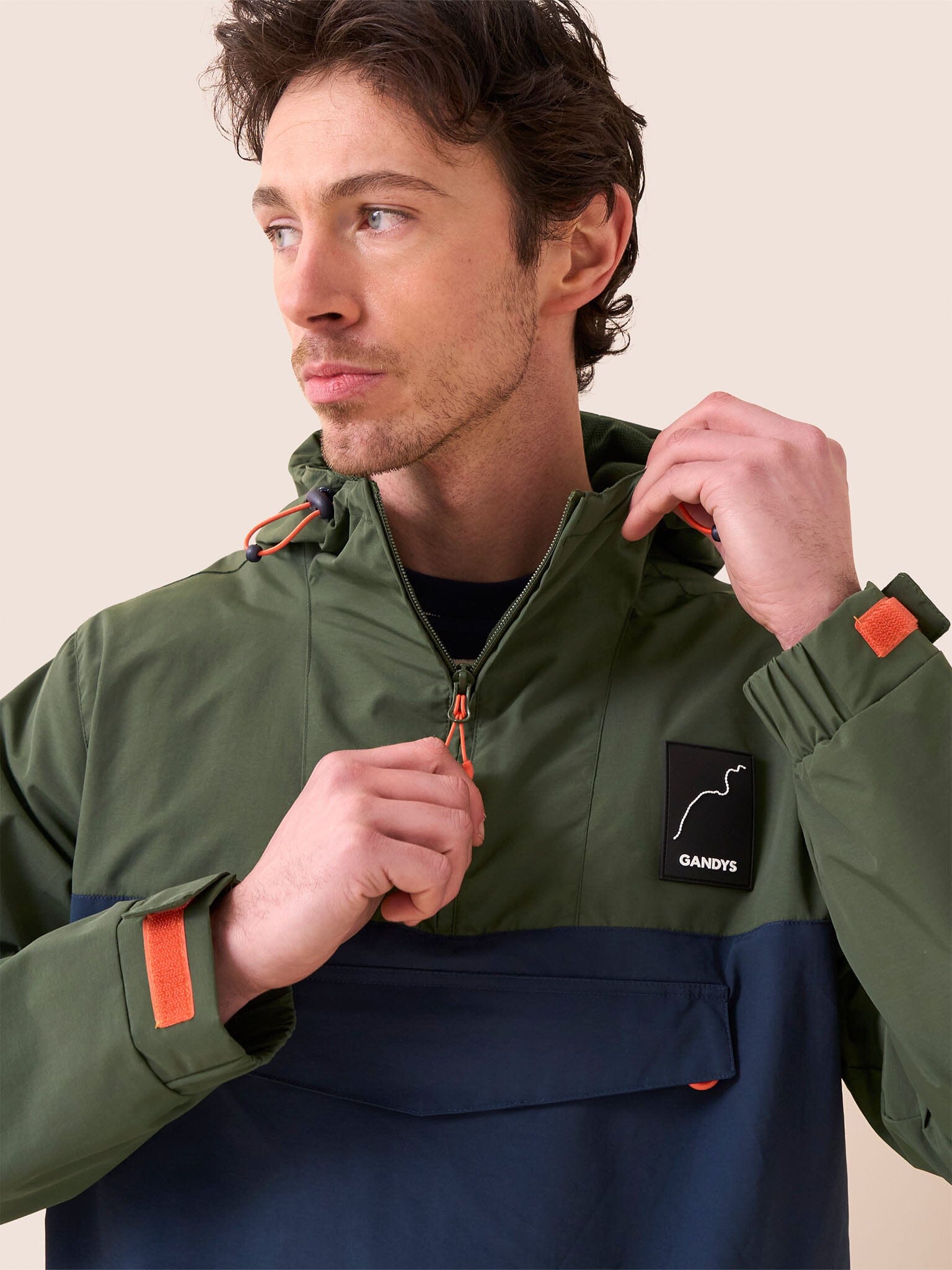 Kepler Fleece Lined Overhead Jacket in Khaki Outerwear- Gandys