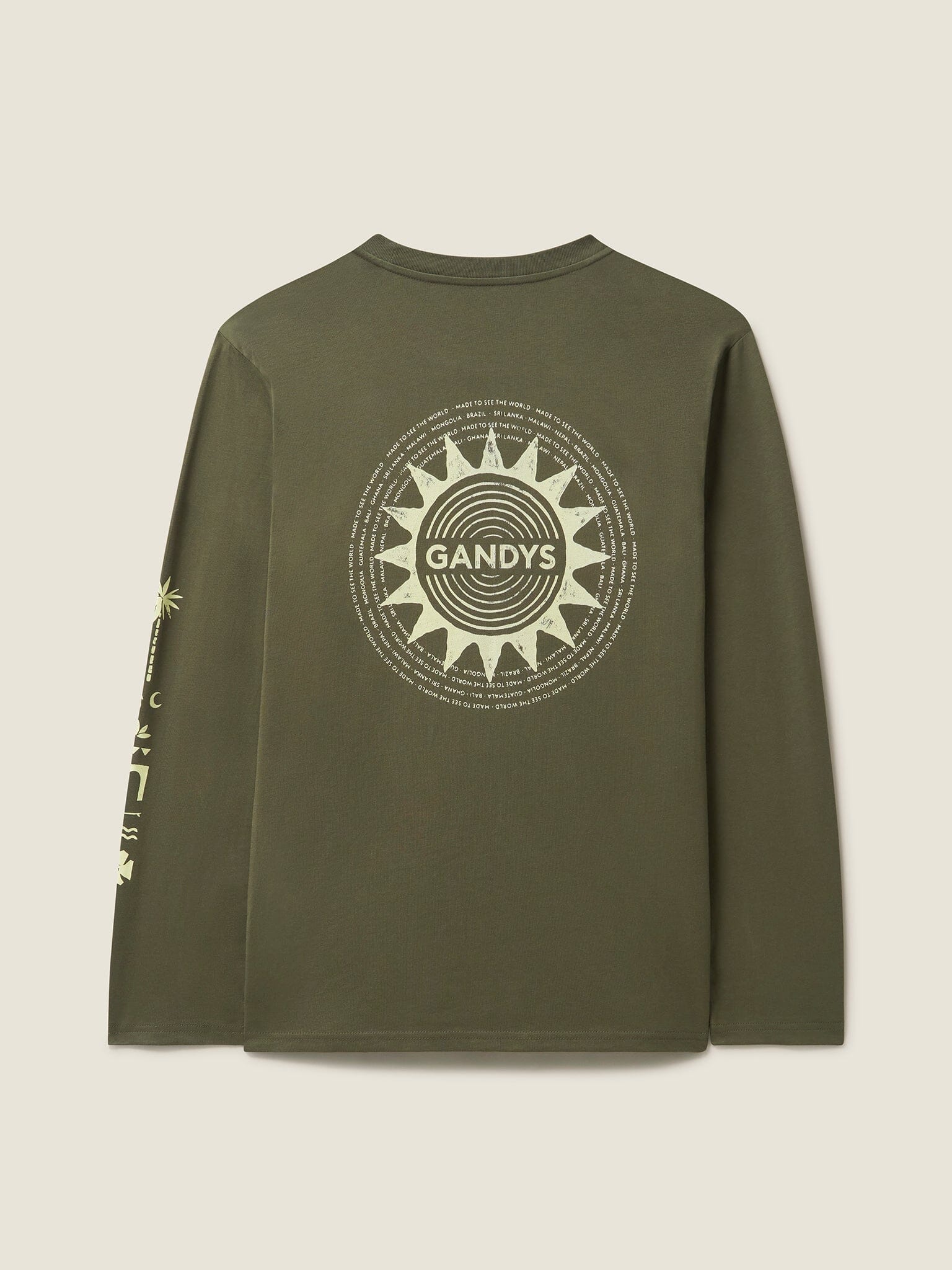 Khaki Foundation Long Sleeve Campus T-Shirt T-Shirts- Gandys