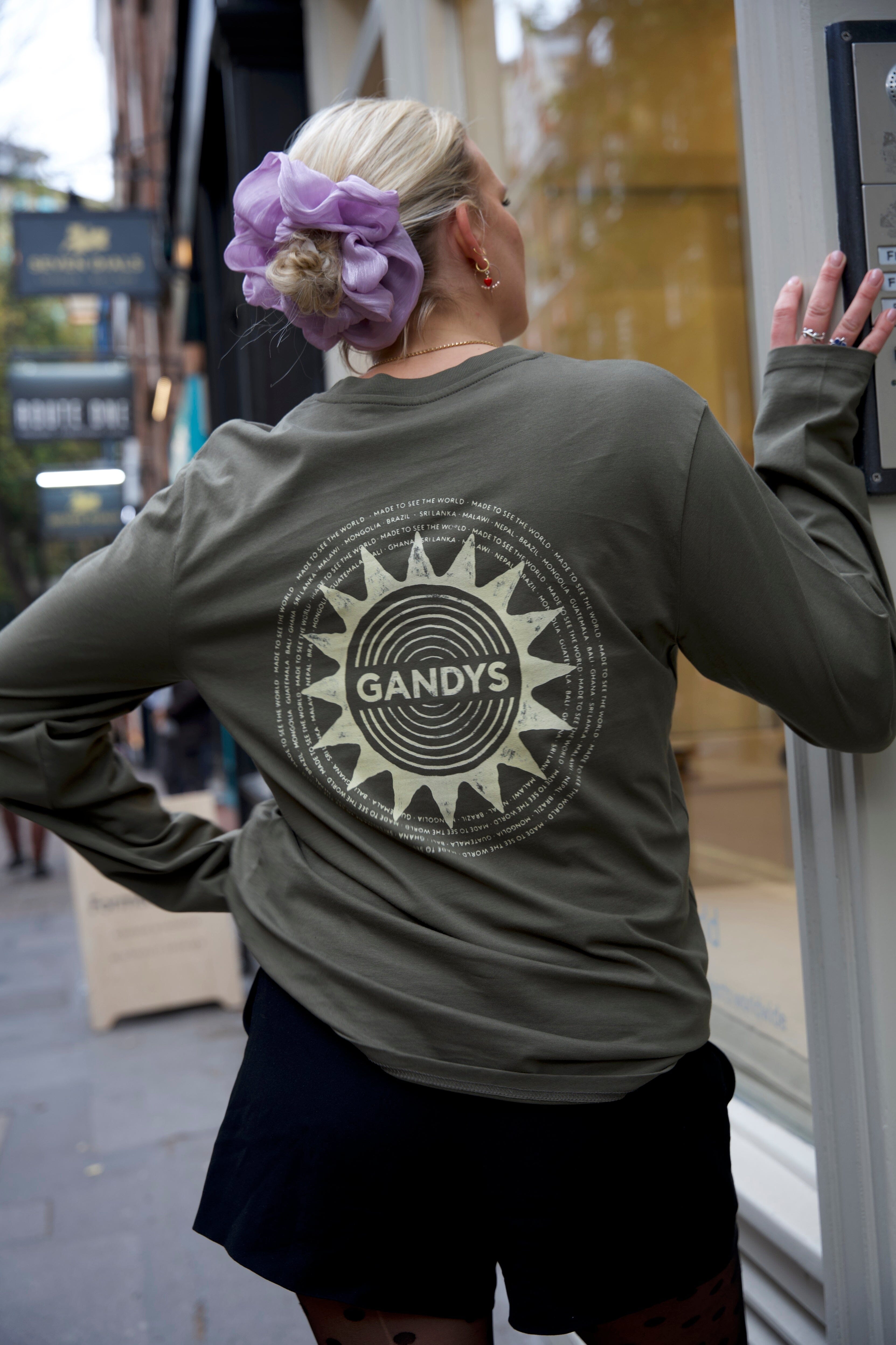 Khaki Foundation Long Sleeve Campus T-Shirt T-Shirts- Gandys