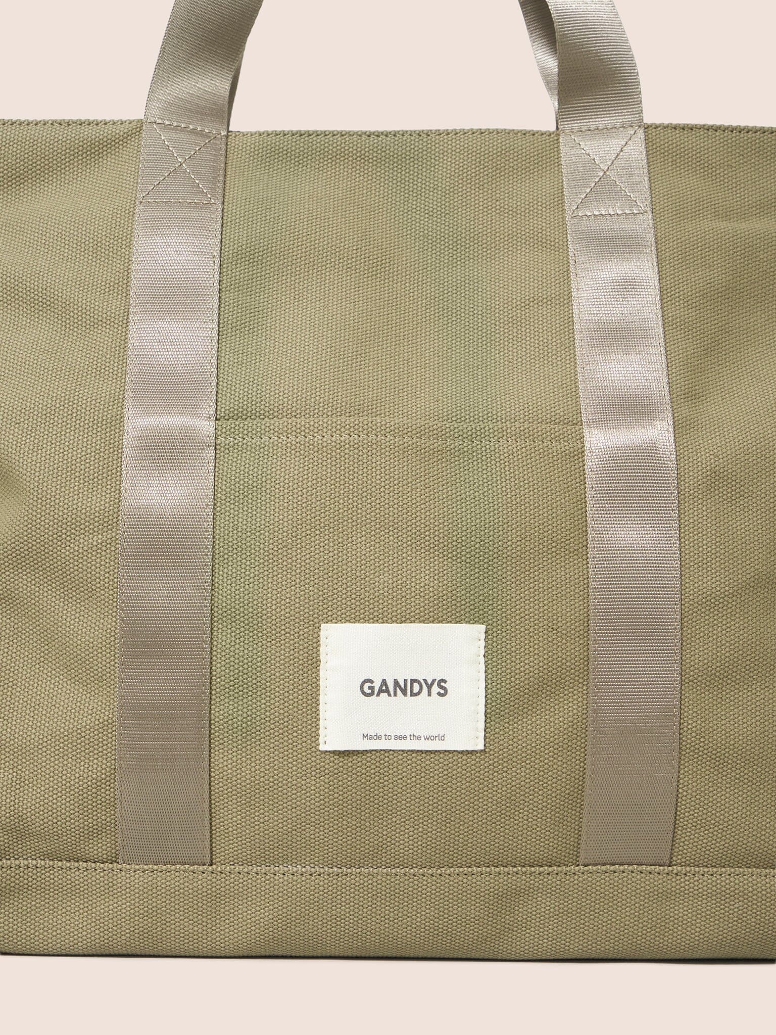 Khaki Havana Cotton Canvas Weekend Bag Bags- Gandys