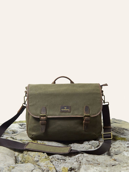Roll Top Vintage Backpack Waxed Canvas with Laptop Sleeve - Woosir
