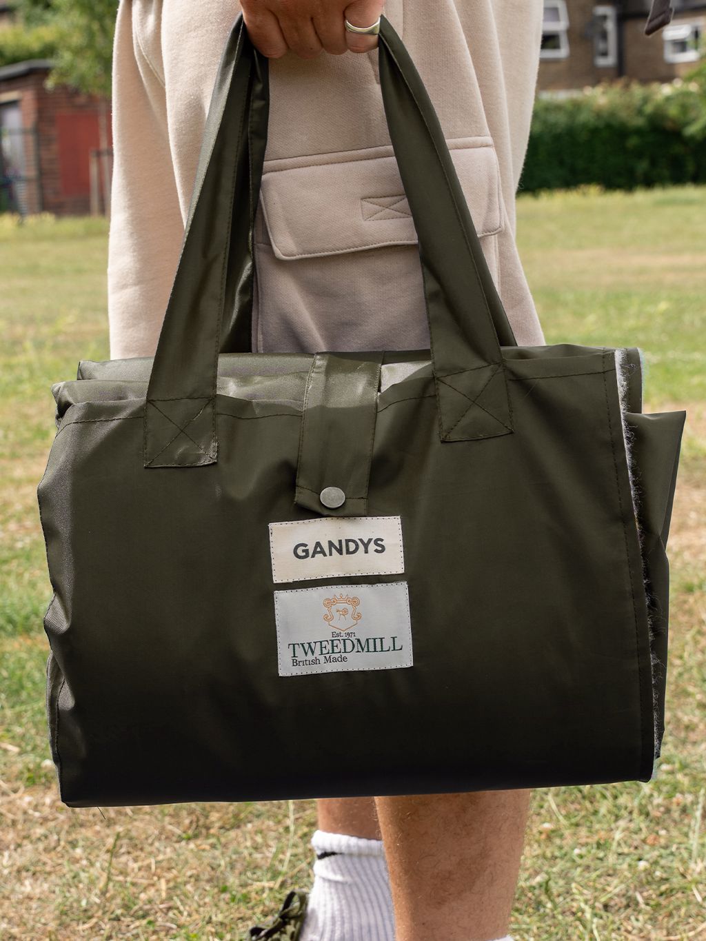 Khaki Packable Picnic Blanket Accessories- Gandys