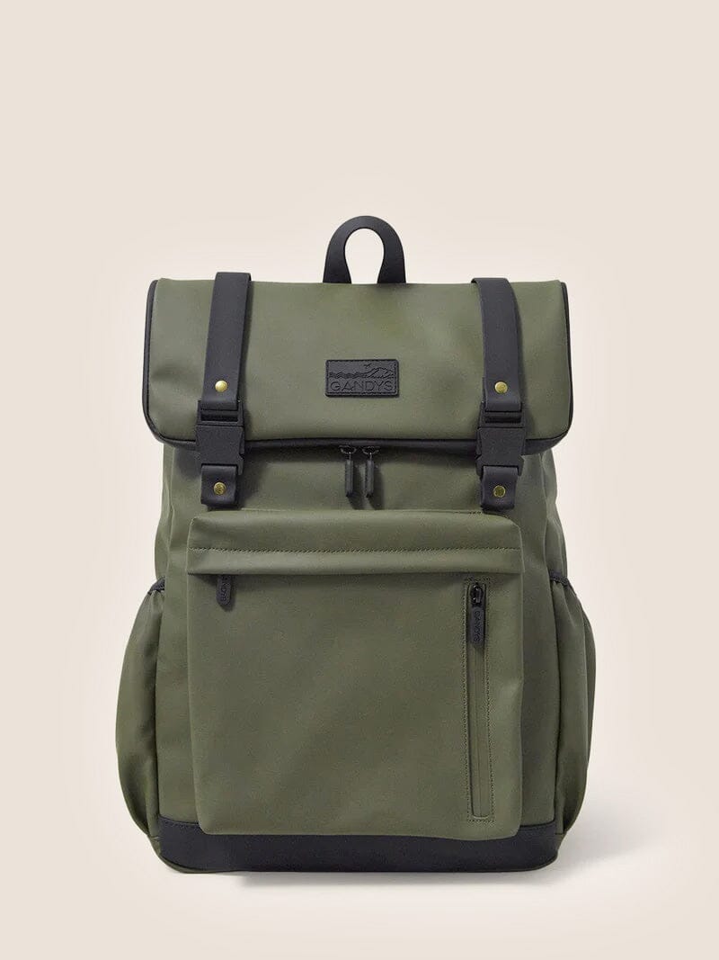 Khaki Pantai Waterproof Backpack Bags- Gandys