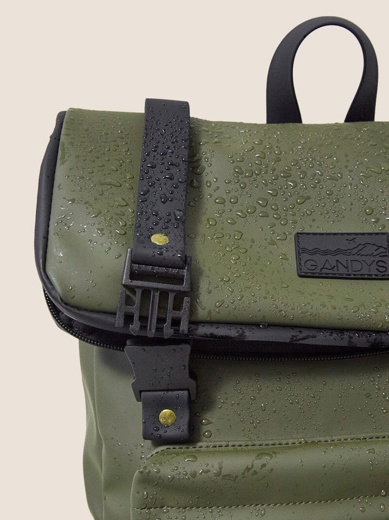 Khaki Pantai Waterproof Backpack Bags- Gandys