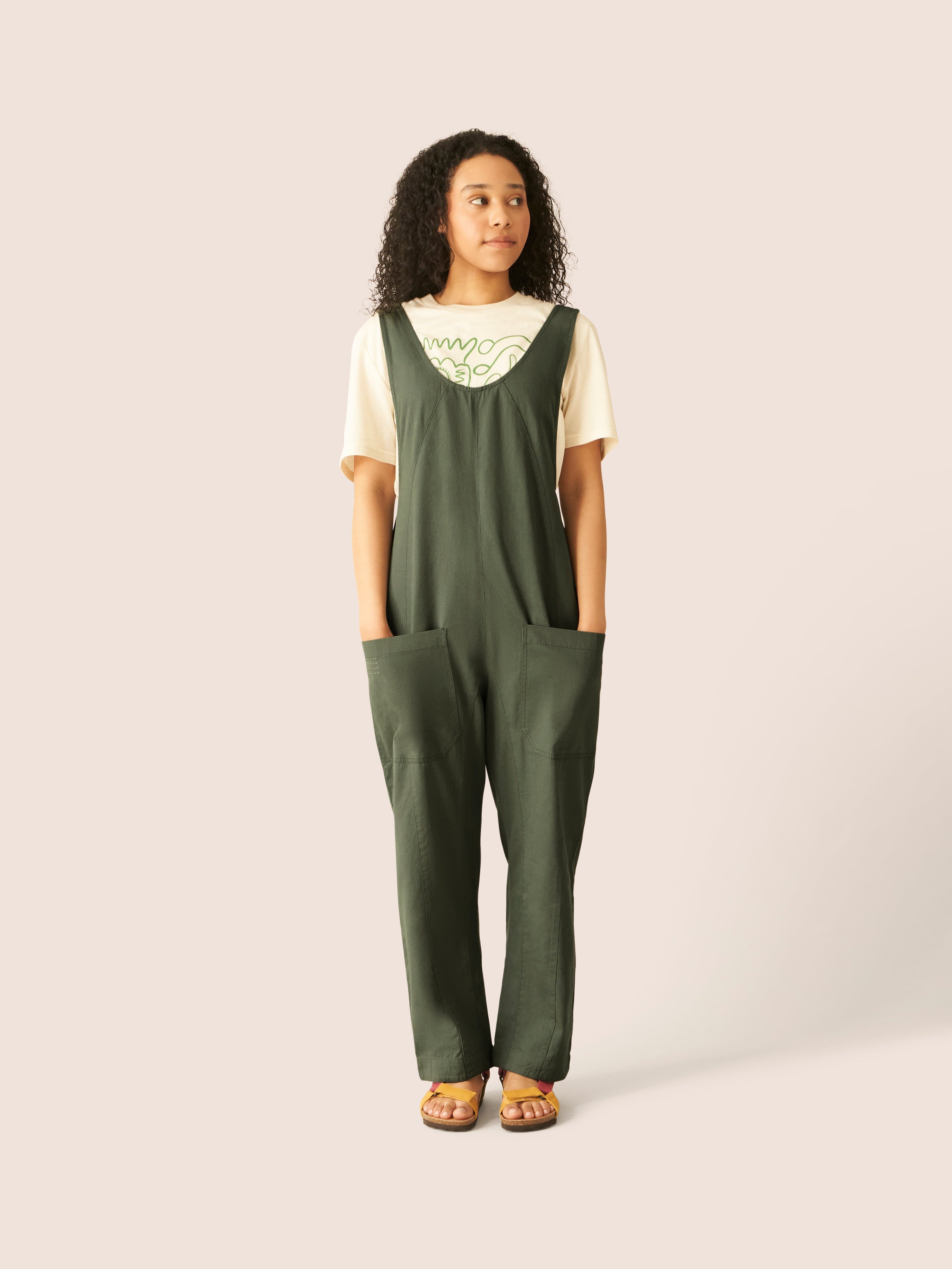 Khaki Steephill Dungaree Bottoms- Gandys