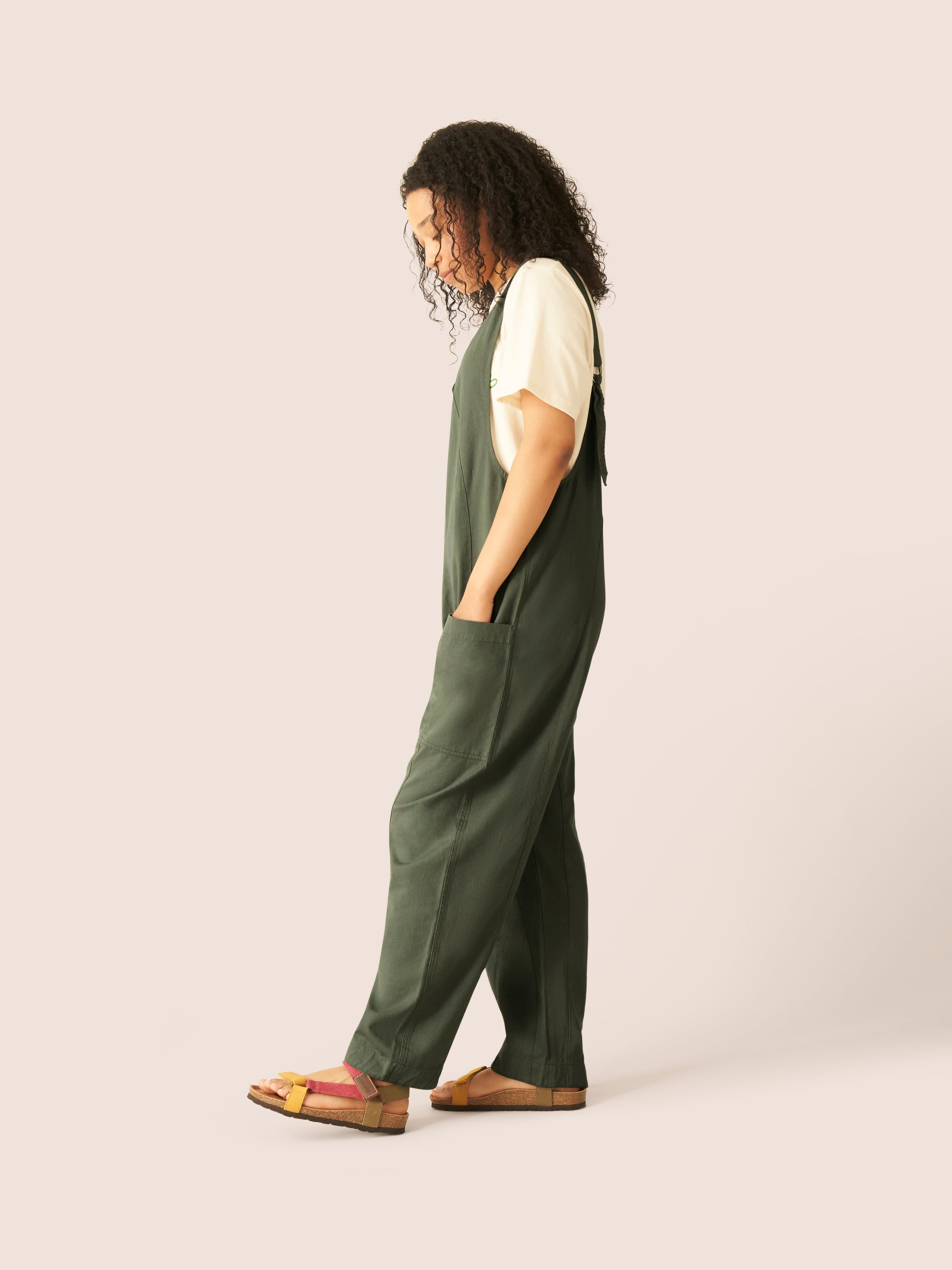 Khaki Steephill Dungaree Bottoms- Gandys