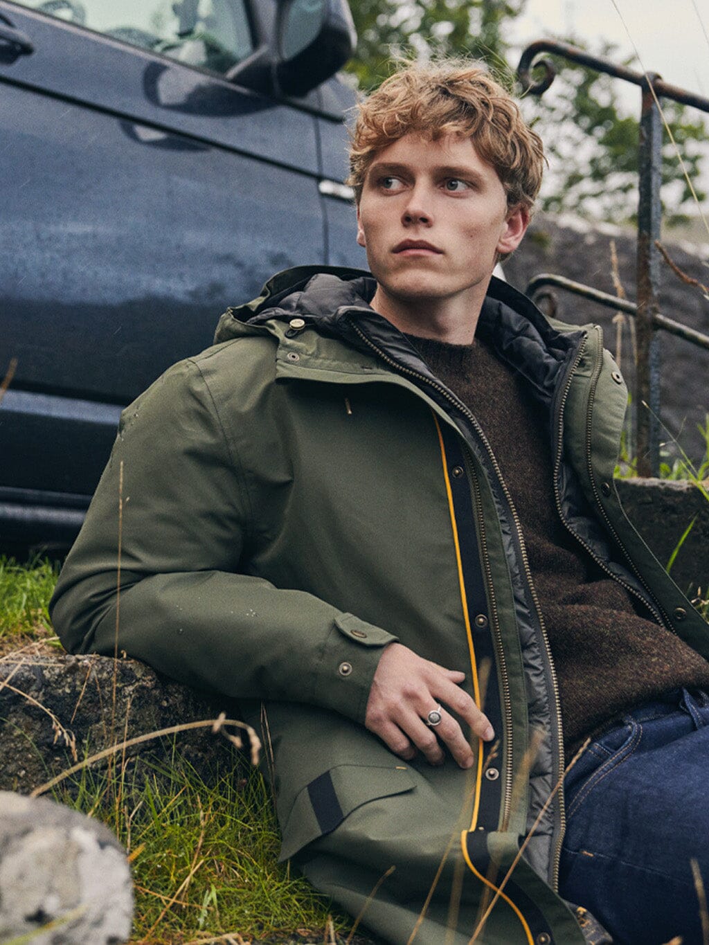 Khaki Torden Water Resistant Coat Outerwear- Gandys