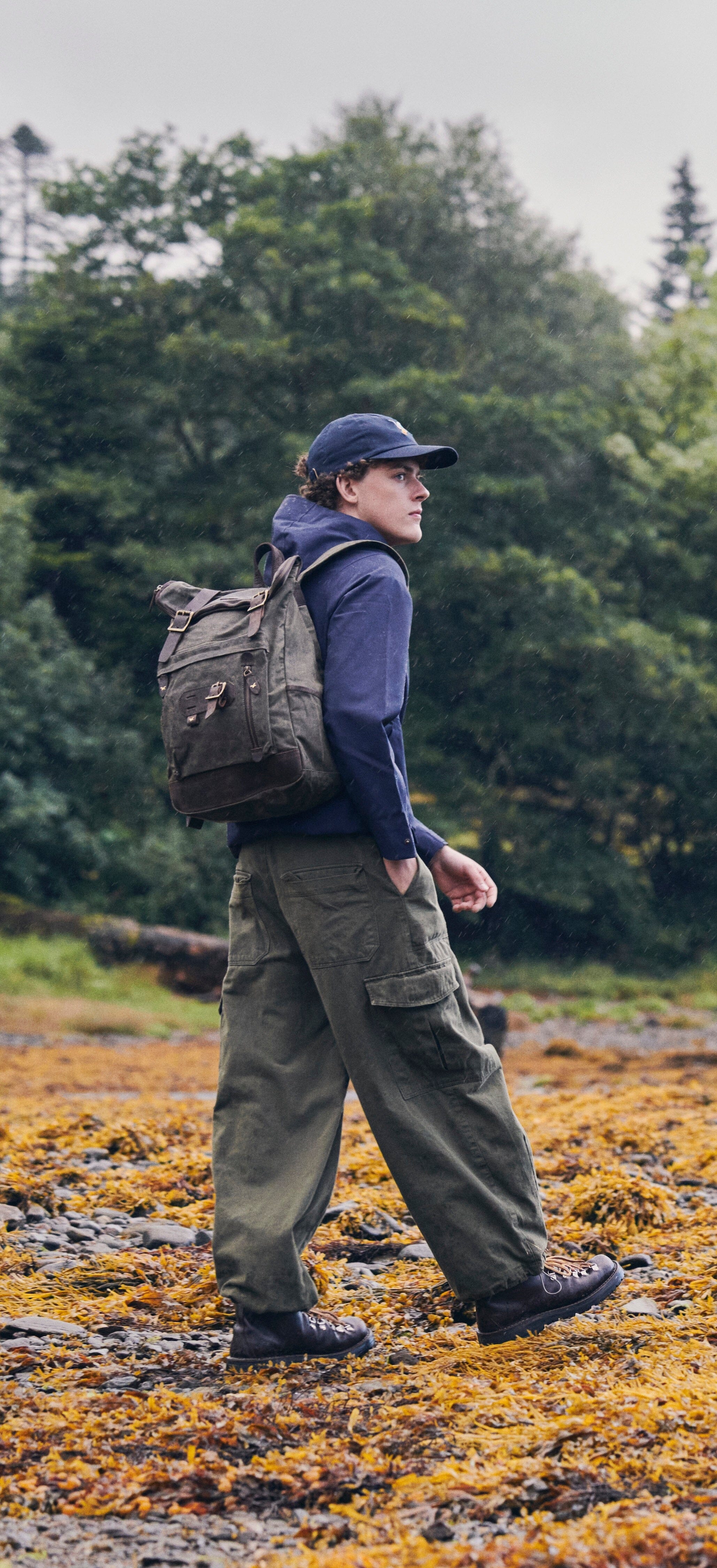 Khaki Waxed Cotton Bali Backpack Bags- Gandys