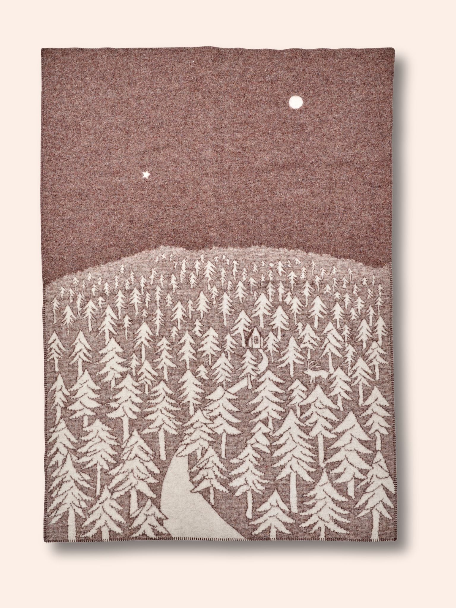 Klippan House in the Forest Lambswool Brown Blanket Accessories- Gandys