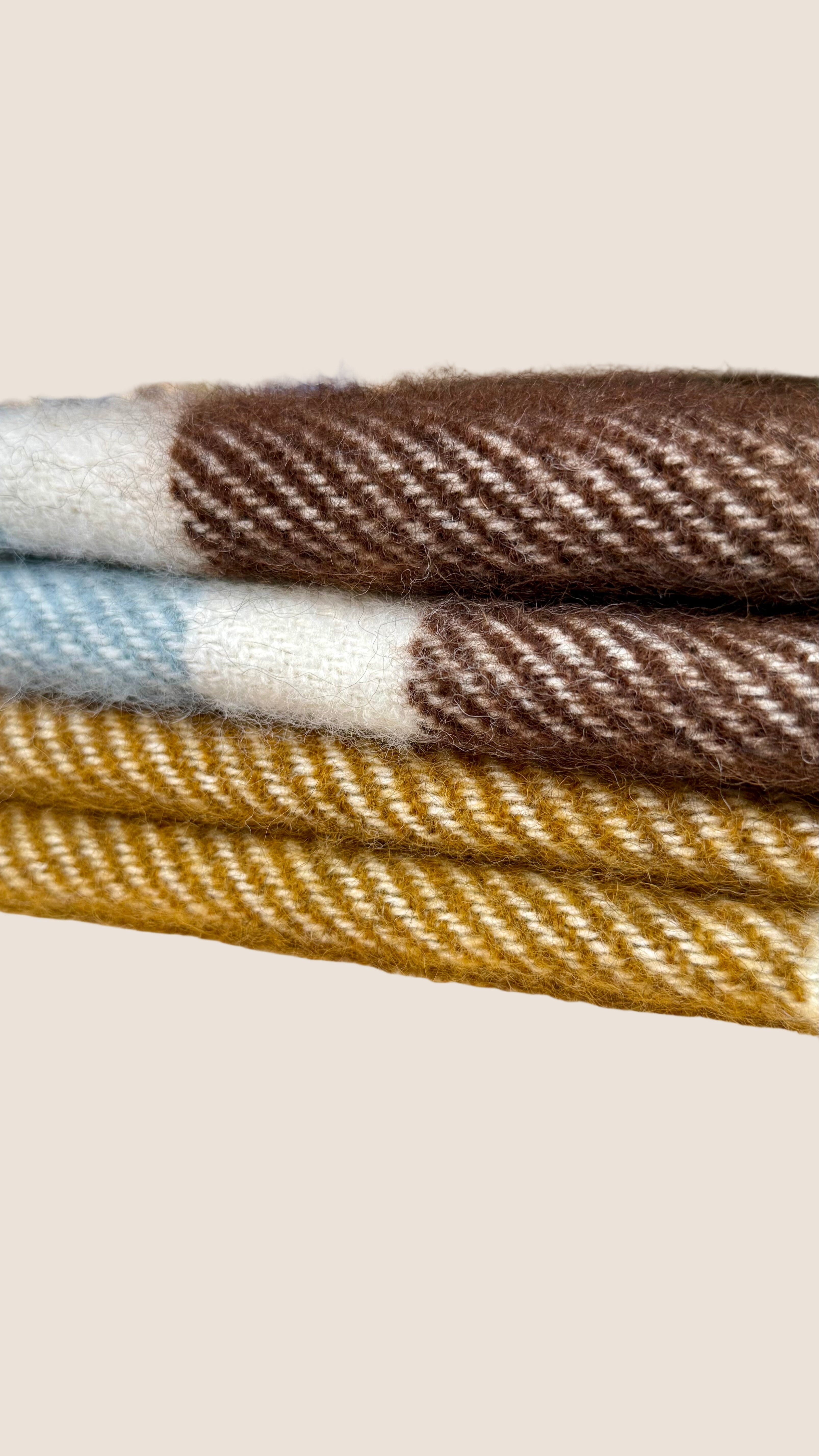 Klippan Walnut Stripe Blanket Accessories- Gandys