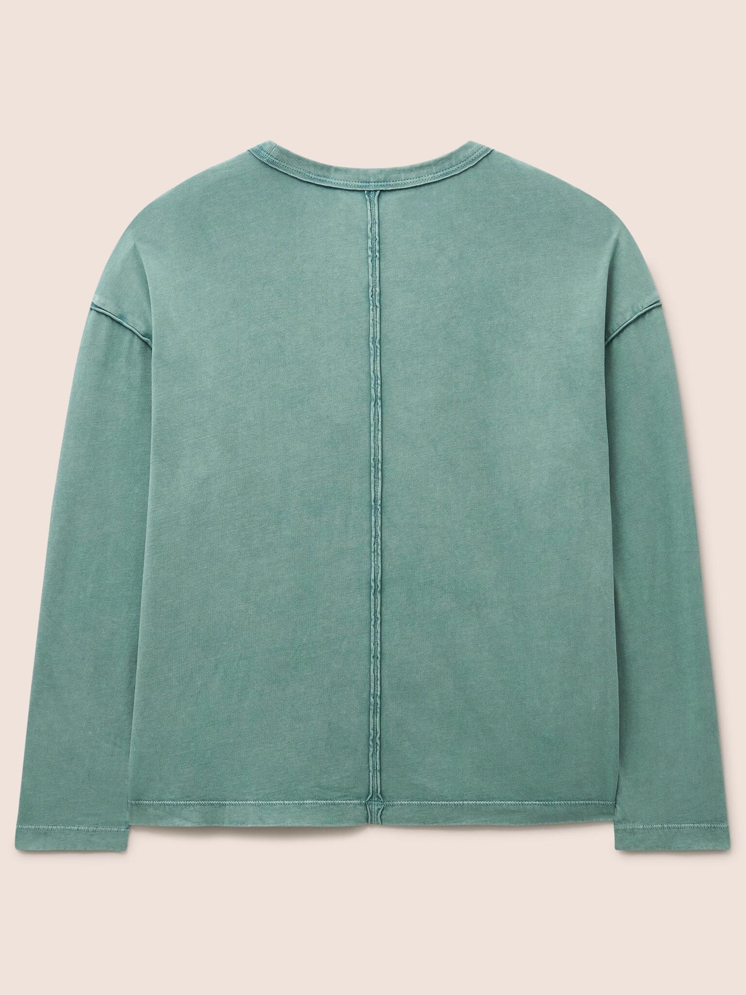 Lao Organic Cotton Long Sleeve Pocket T-Shirt in Turquoise T-Shirts- Gandys