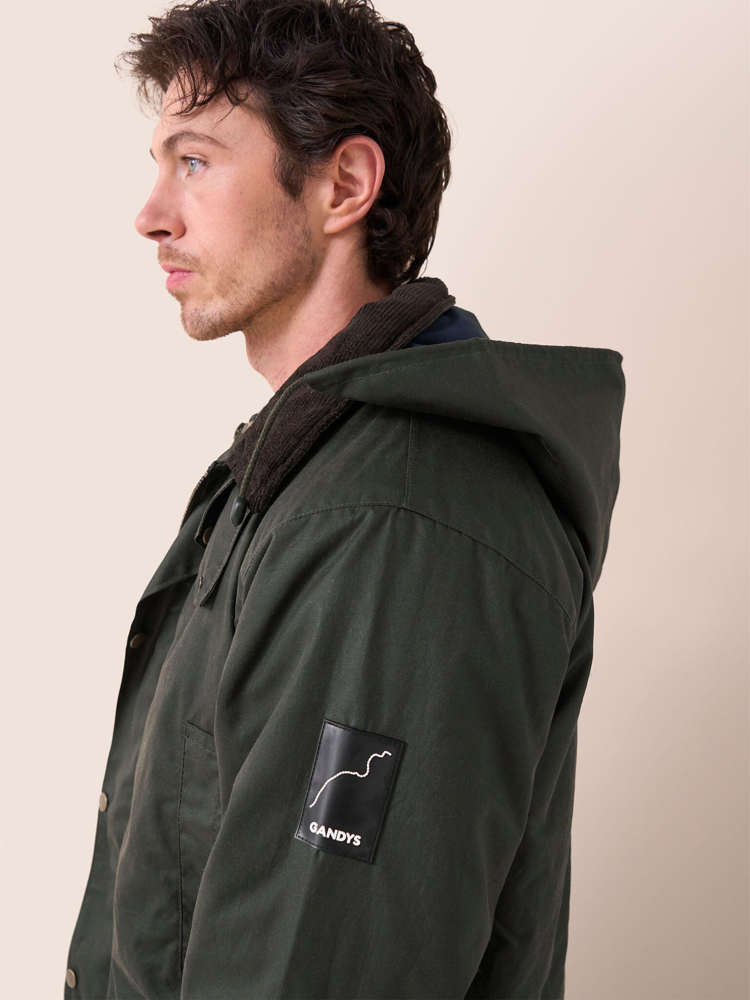 Leighton Waxed Cotton 4 in 1 Coat in Dark Olive Outerwear- Gandys