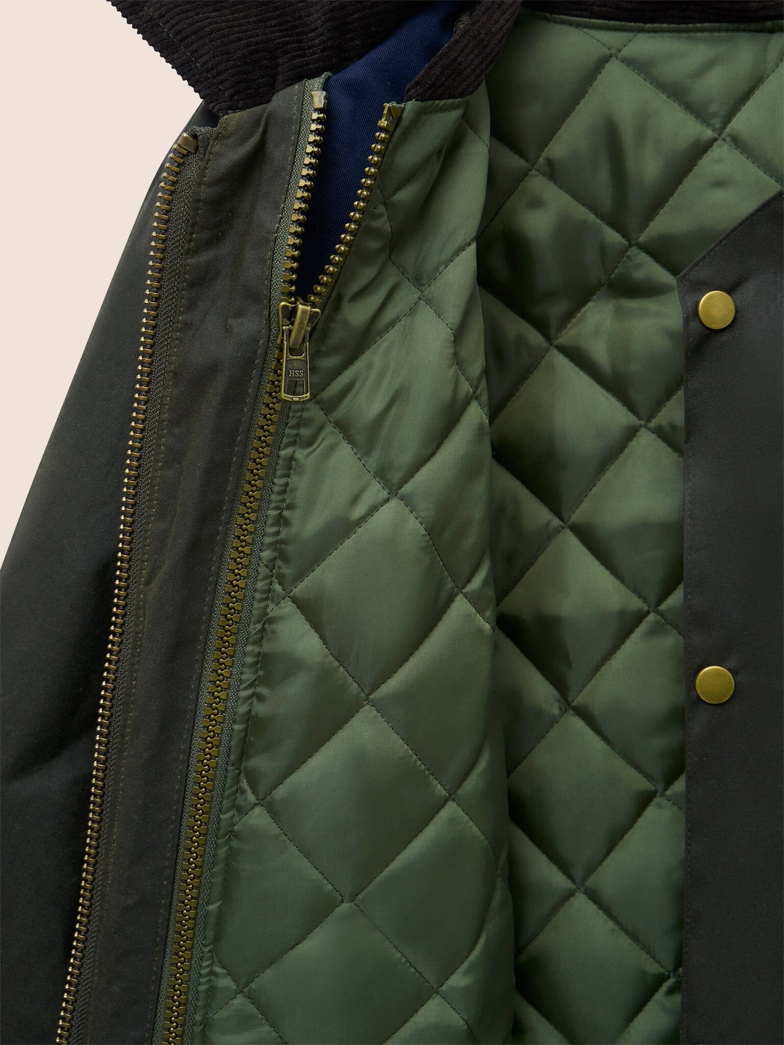 Leighton Waxed Cotton 4 in 1 Coat in Dark Olive Outerwear- Gandys